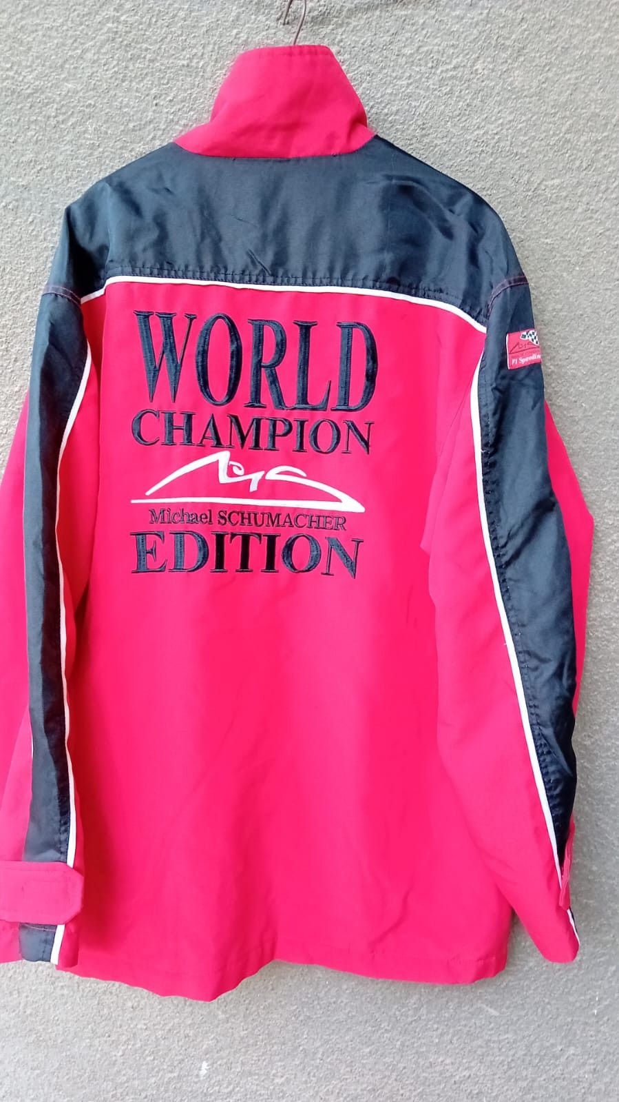 image of Swag F1 Michael Schumacher Collection VTG Embroidered Jacket XL in Black Red, Men's
