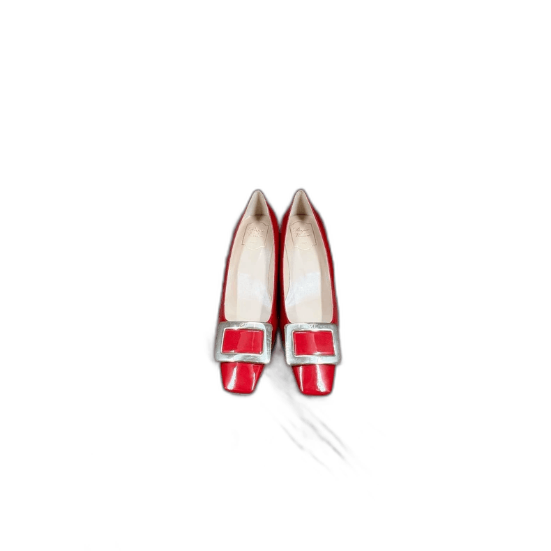 Roger Vivier Roger Vivier Red Buckle Mid-Heeled Shoes Size US 8 / IT 38 - 1 Thumbnail
