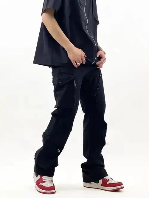 VIBE flared tactical punk cargo pants Size US 28 / EU 44 - 4 Thumbnail