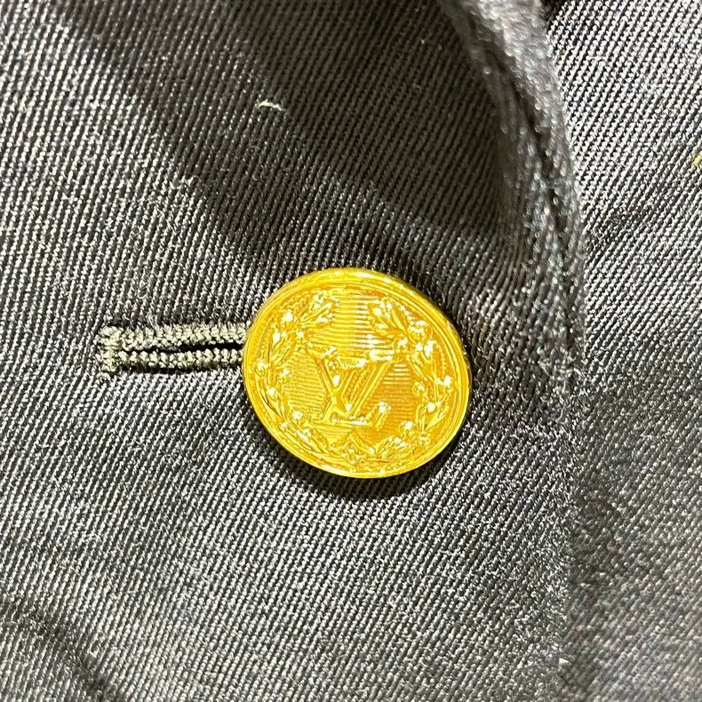 Louis Vuitton Louis Vuitton Midnight blue print leather button blazer ja Size XS / US 0-2 / IT 36-38 - 5 Thumbnail