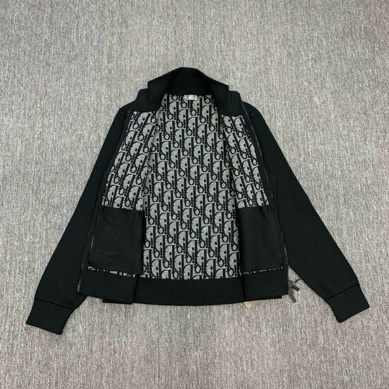 Dior Dior Black Monogram Knit Jacket Size US XXL / EU 58 / 5 - 7 Thumbnail