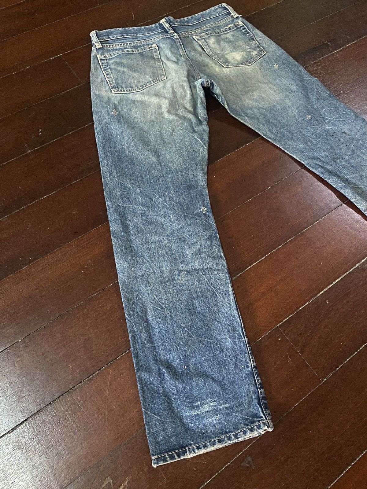 Blue Blue Japan FIRE 🔥 BLUE BLUE JAPAN SASHIKO BORO STITCH DISTRESSED Size US 32 / EU 48 - 15 Thumbnail