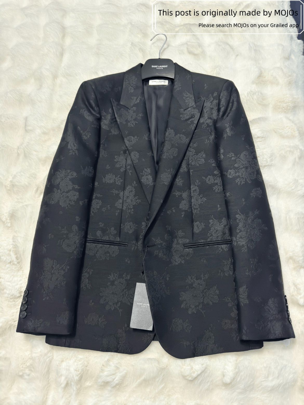 Saint Laurent Paris Sz 48 Saint Laurent Paris Roses Pattern Blazer Jacket Size US M / EU 48-50 / 2 - 1 Thumbnail