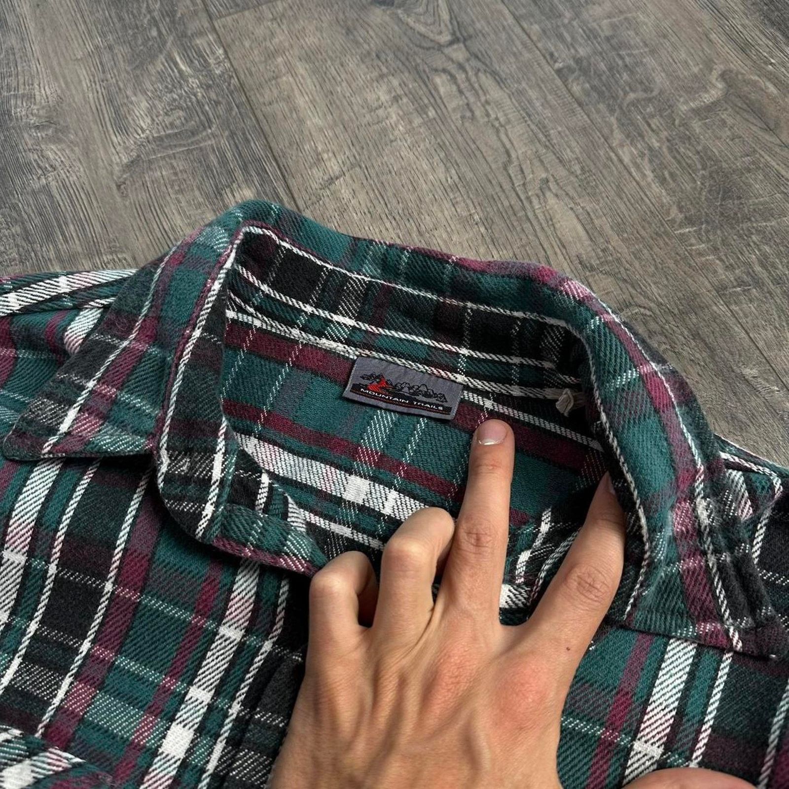 Vintage Vintage 80s Heavy Cotton Plaid Flannel ButtonUp Shirt Jacket Size US L / EU 52-54 / 3 - 6 Thumbnail