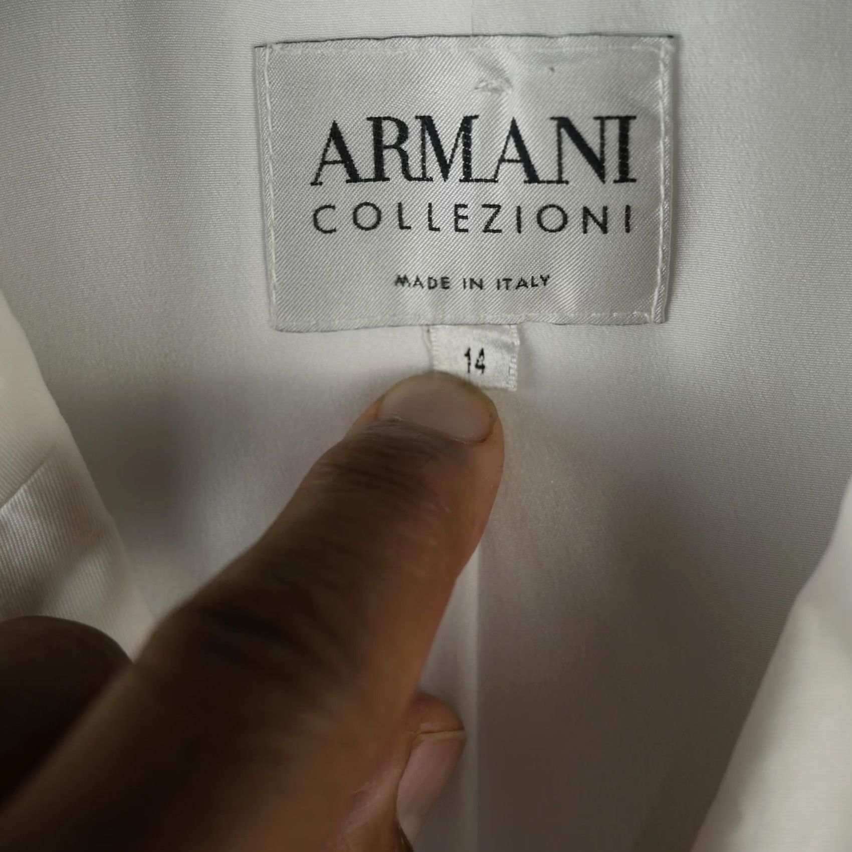Armani Armani Collezioni Womens Blazer White Double Breasted Suit Jacket Made Italy Size XL / US 12-14 / IT 48-50 - 5 Thumbnail