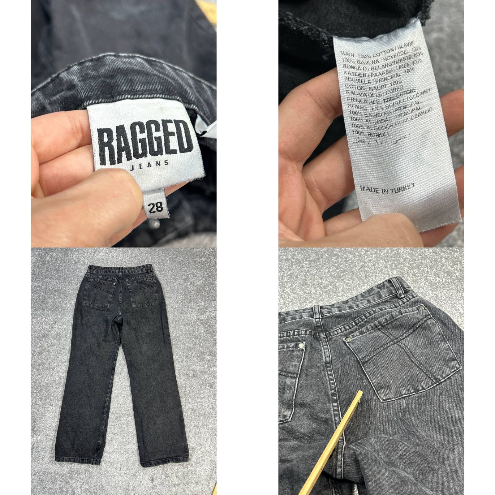 The Ragged Priest The Ragged Priest Jeans 28 Dark Gray Denim High Rise Straight Leg Womens Size 28" / US 6 / IT 42 - 8 Thumbnail