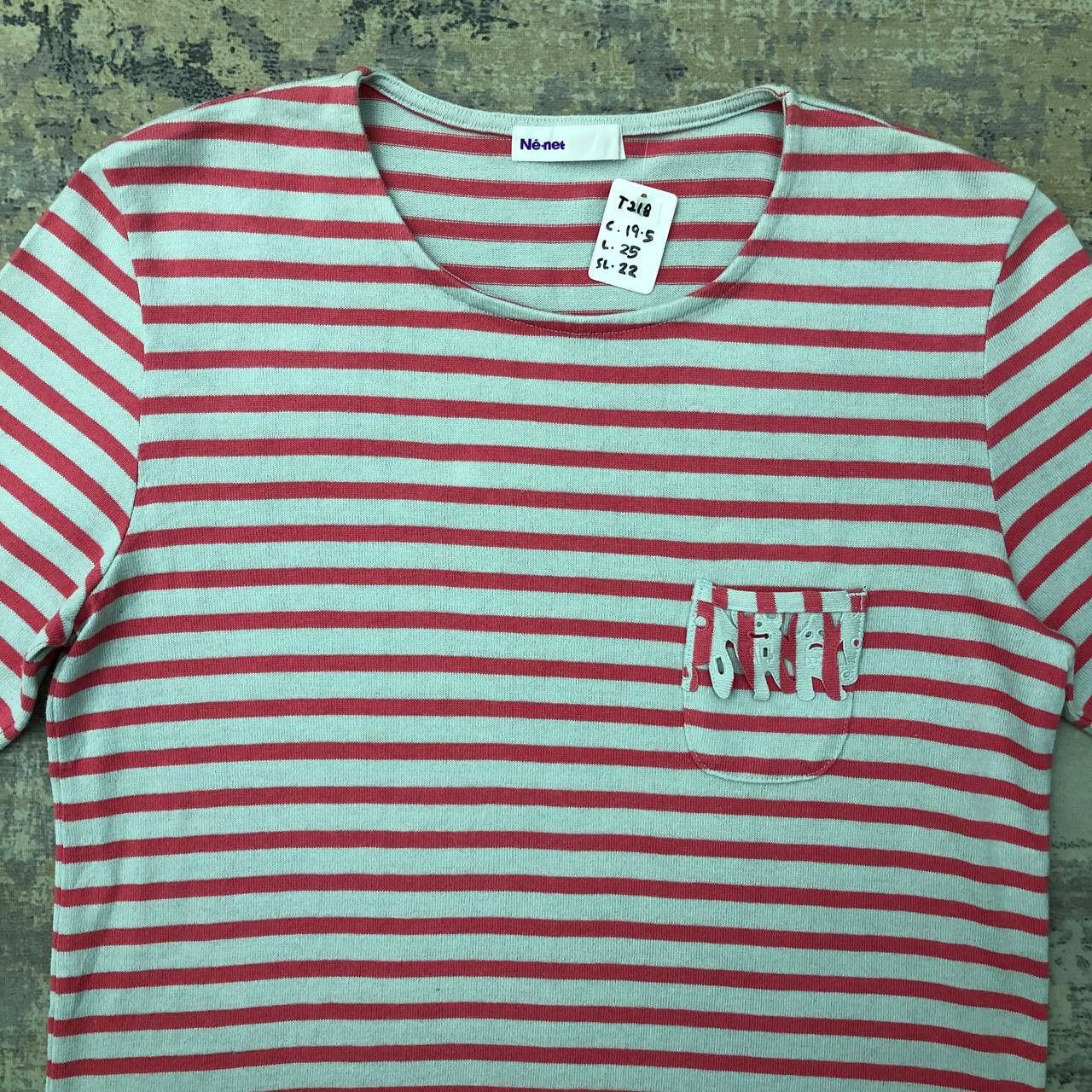 Issey Miyake × Ne-Net T218 NE-NET BY ISSEY STRIPED TEE Size L / US 10 / IT 46 - 4 Thumbnail