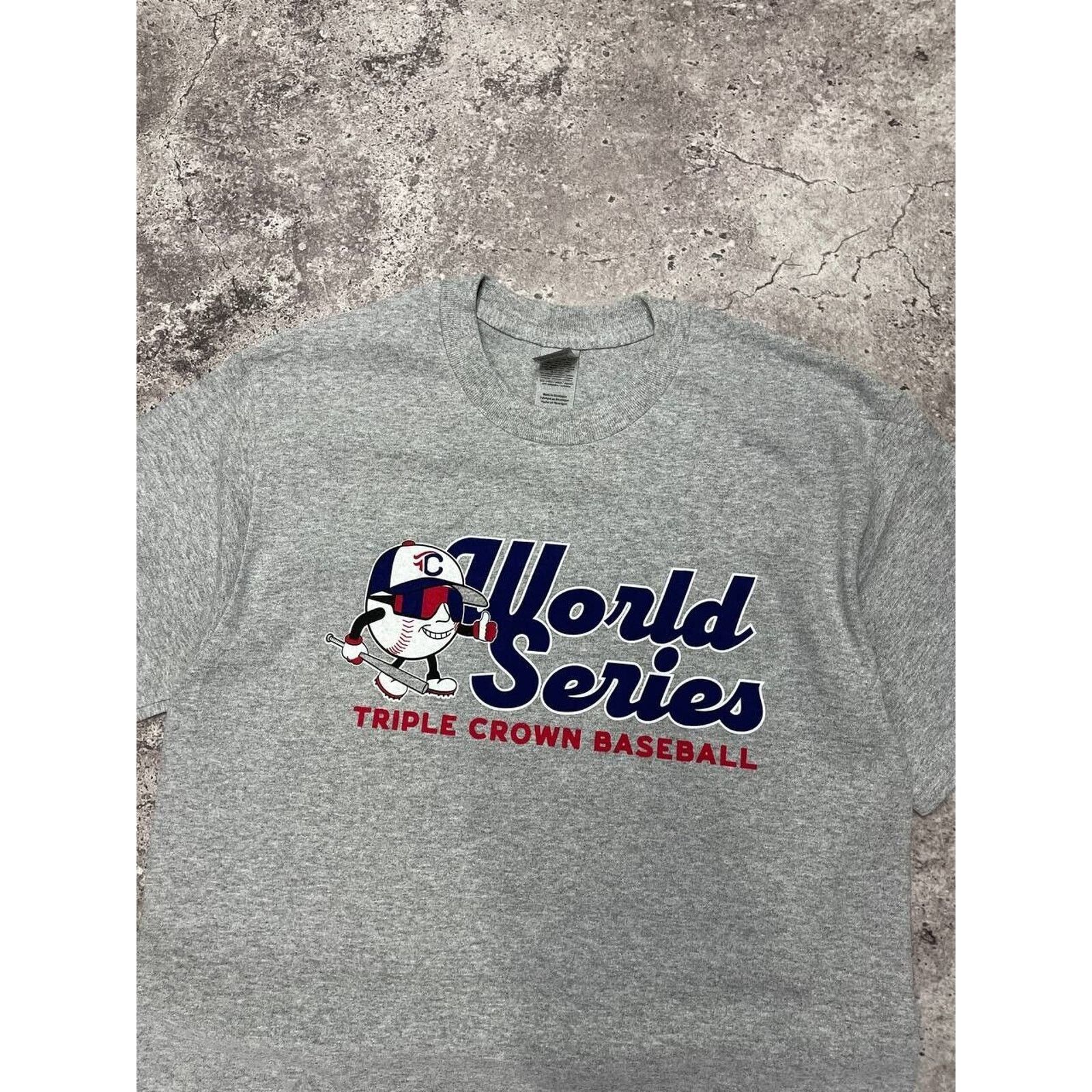 Gildan × Vintage Vintage Triple Crown Baseball World Series Tee Gray S 90s Size US S / EU 44-46 / 1 - 5 Thumbnail