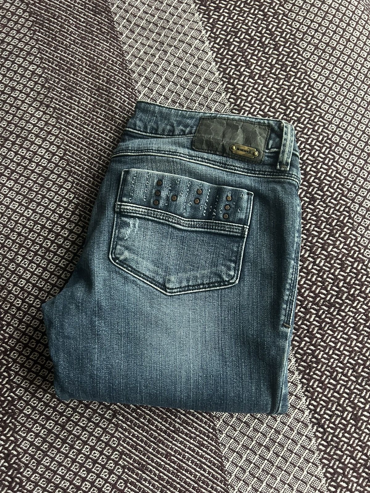 Diesel Vintage Diesel Wenga Washed Denim Jeans Distressed Size W29 Size 29" - 14 Thumbnail