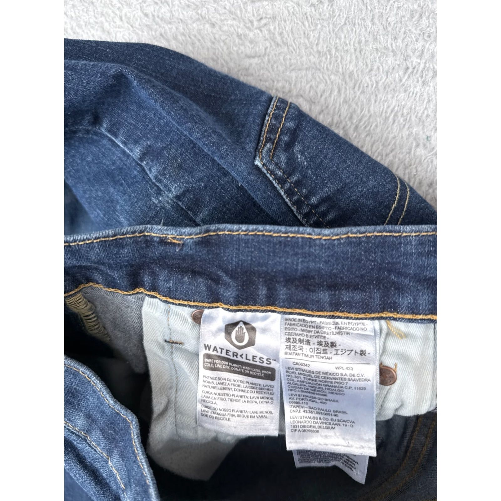 Levi's Levis Jeans Adult 32 Blue Denim Skinny 510 Premium Big E Dark Wash Cotton 30x29 Size US 32 / EU 48 - 7 Thumbnail