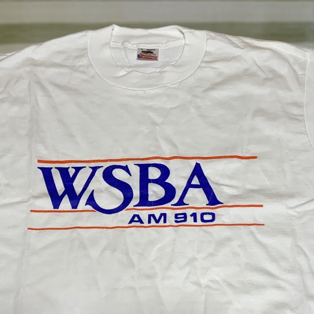 Vintage VINTAGE Pennsylvania WSBA Radio AM 910 T-Shirt Mens Size L/M White Short Sleeve Crew Neck 90s Logo Graphic Print Size US L / EU 52-54 / 3 - 1 Thumbnail