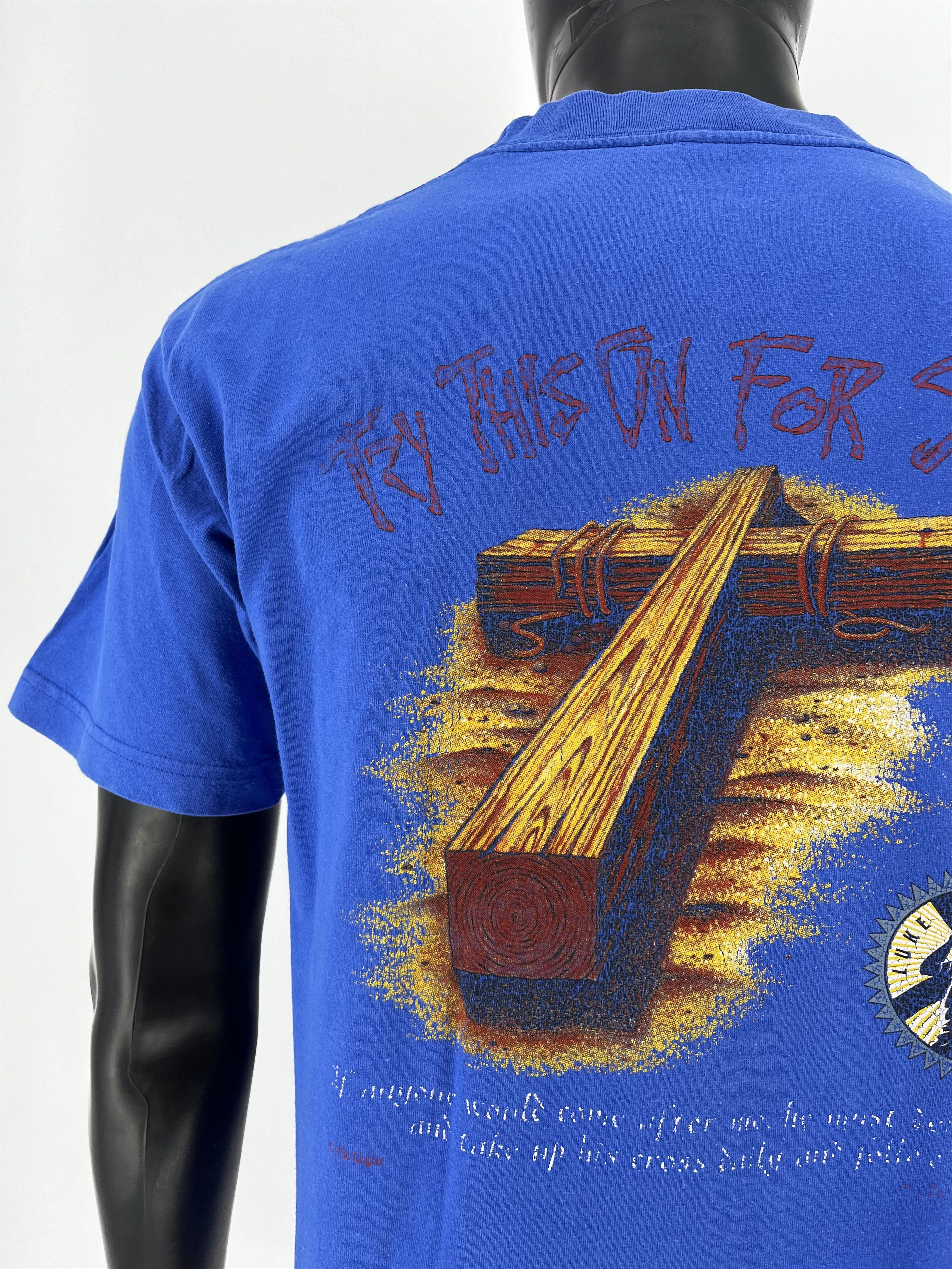 Band Tees Vintage Jesus Christian Try This On For Size T-Shirt Adult L Size US L / EU 52-54 / 3 - 7 Thumbnail