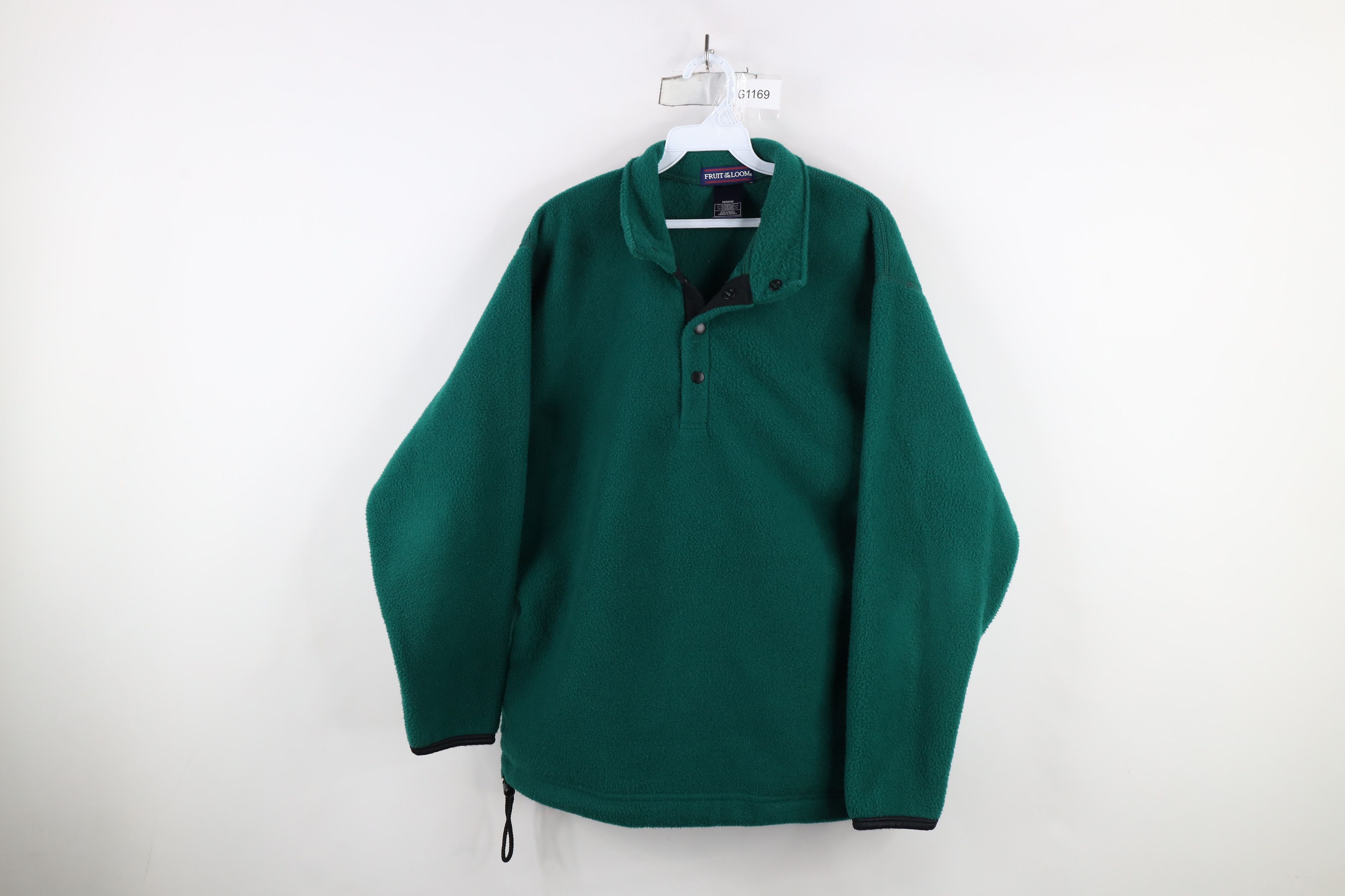 Vintage Vintage 90s Streetwear Fleece Snap Button Pullover Sweater Size US M / EU 48-50 / 2 - 1 Thumbnail