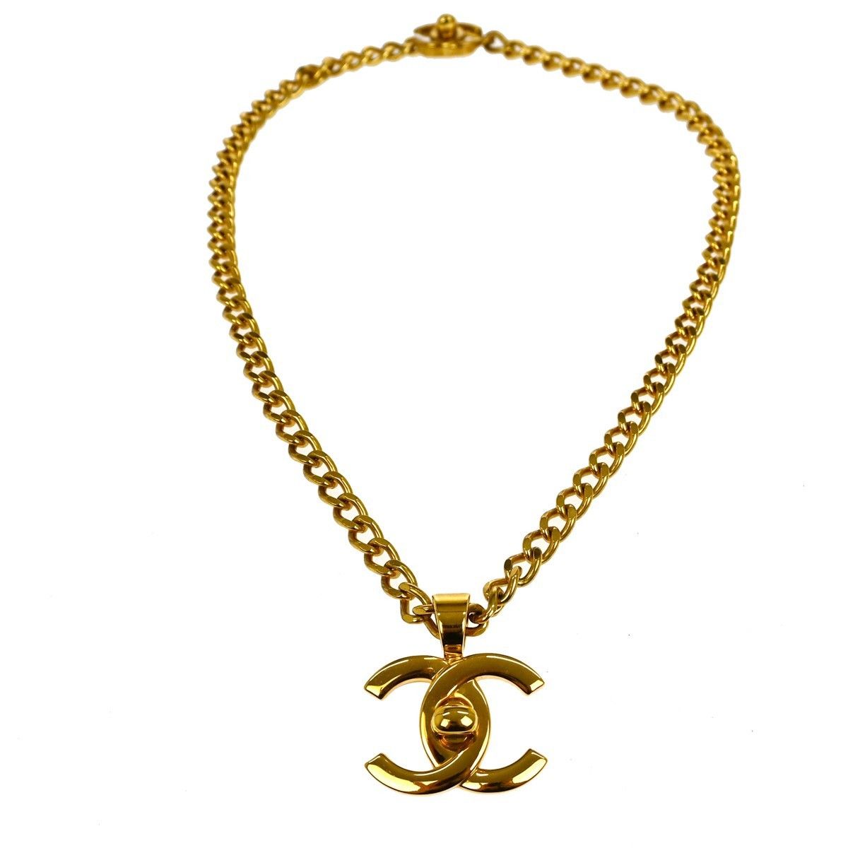 Chanel Chanel Vintage Turnlock Reissue Chain Necklace Metal Size ONE SIZE - 1 Thumbnail