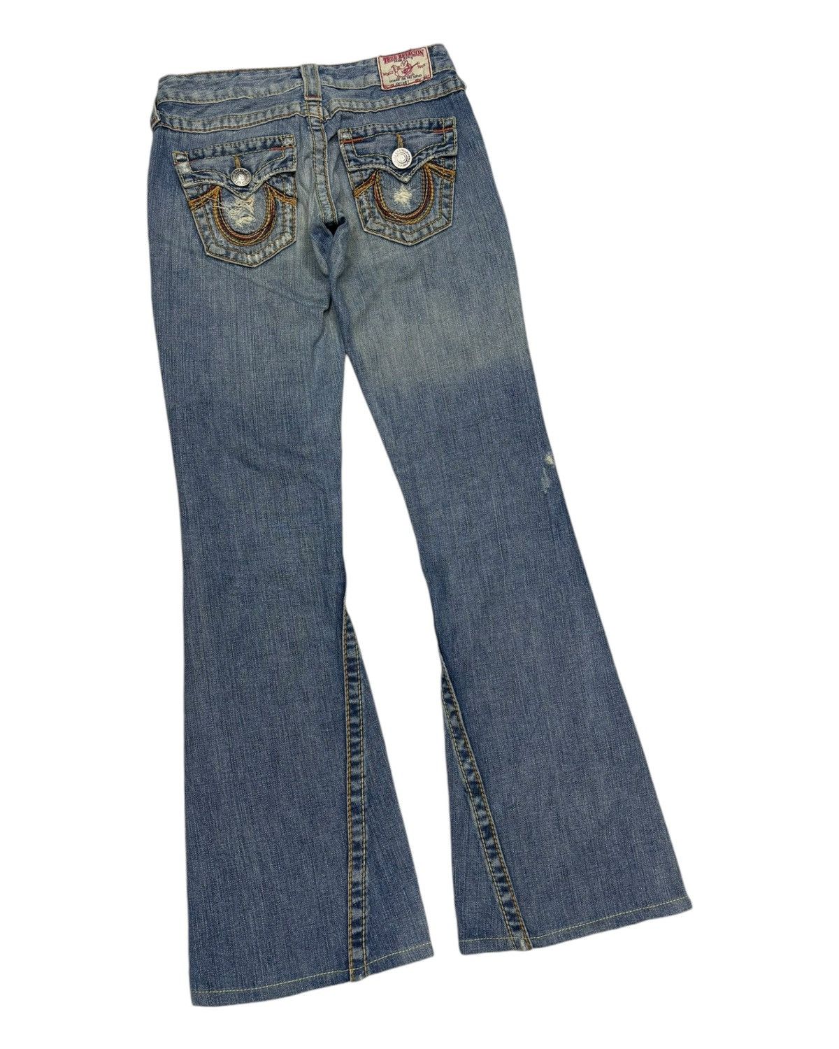 True Religion FLARE JEANS TRUE RELIGION DISTRESSED DENIM JEANS Size 27" / US 4 / IT 40 - 4 Thumbnail