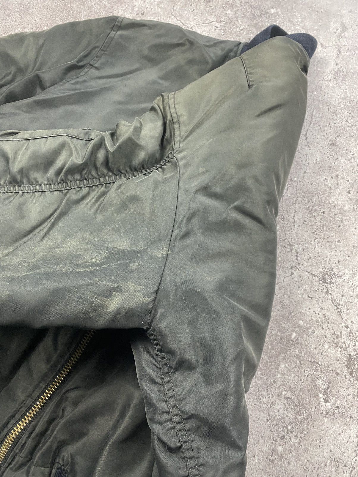 Vintage 90s Boxy MA-1 Military Reversible FADED Bomber DISTRSSED Size US L / EU 52-54 / 3 - 13 Thumbnail