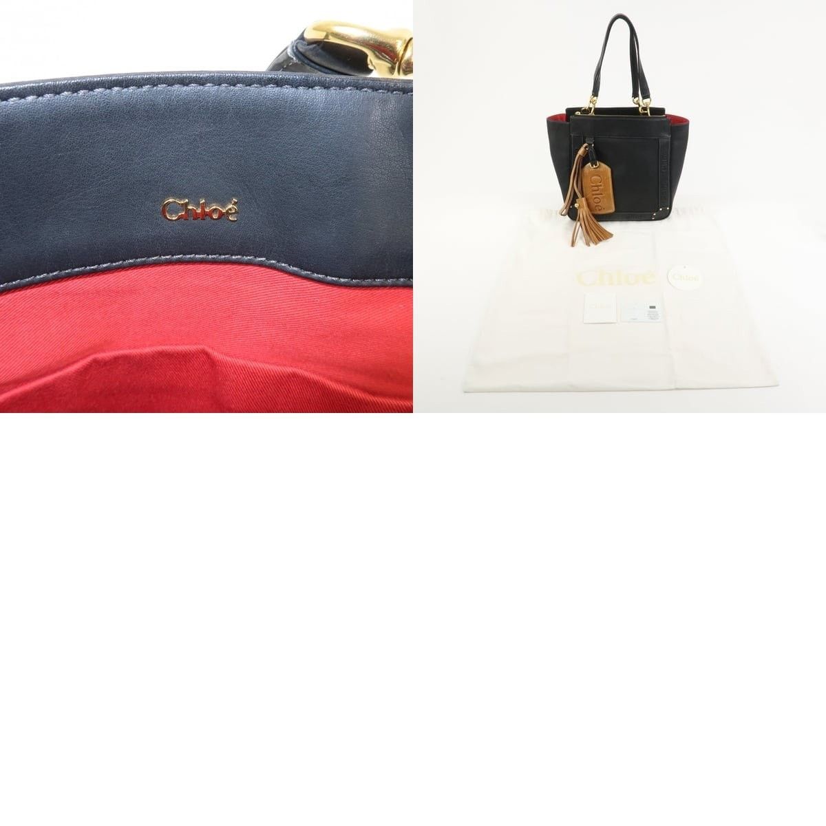 Chloe Chloe Eden Leather Tote Black Size ONE SIZE - 8 Thumbnail
