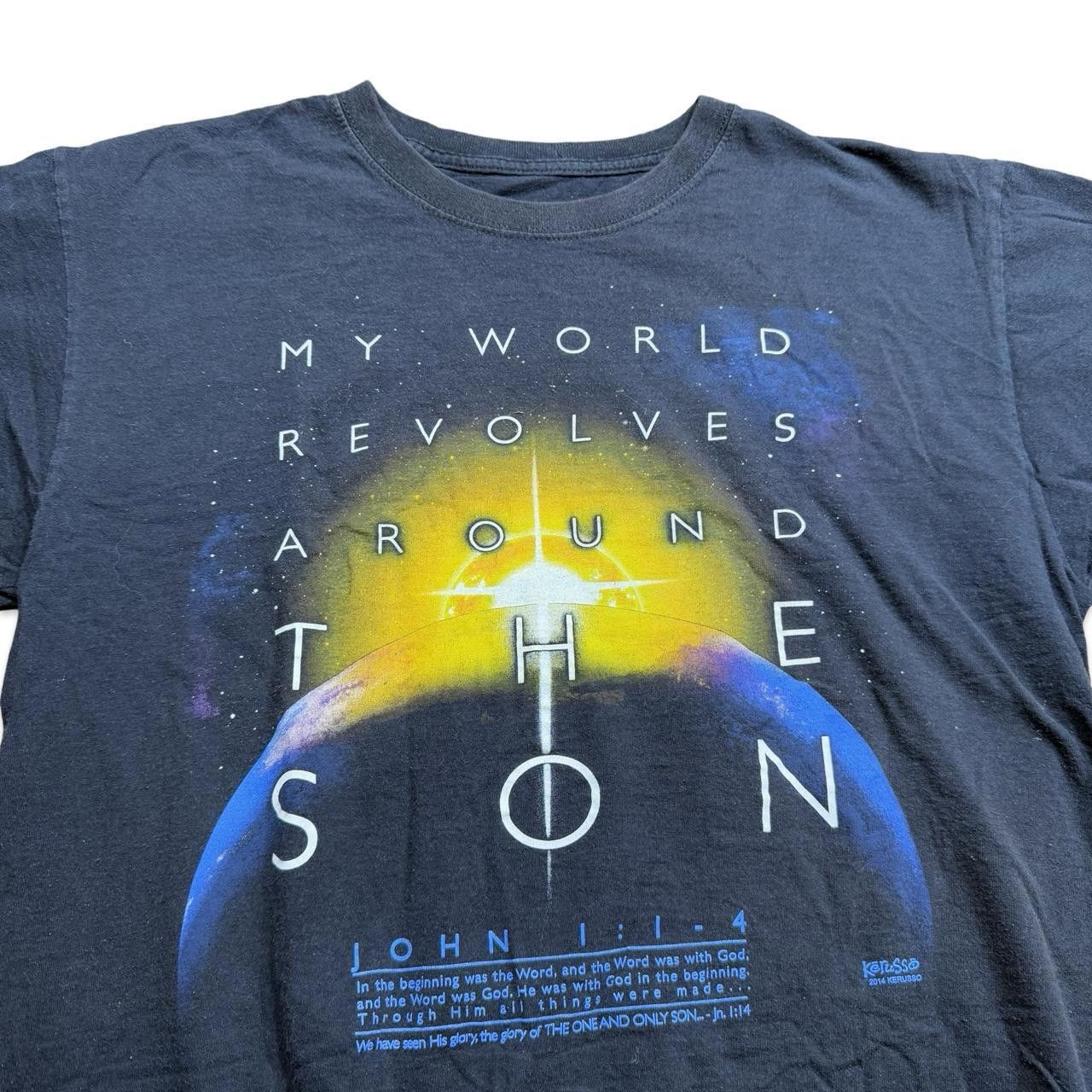 Designer Kerusso Y2K "My World" Christian Religious T-Shirt Size US L / EU 52-54 / 3 - 2 Thumbnail