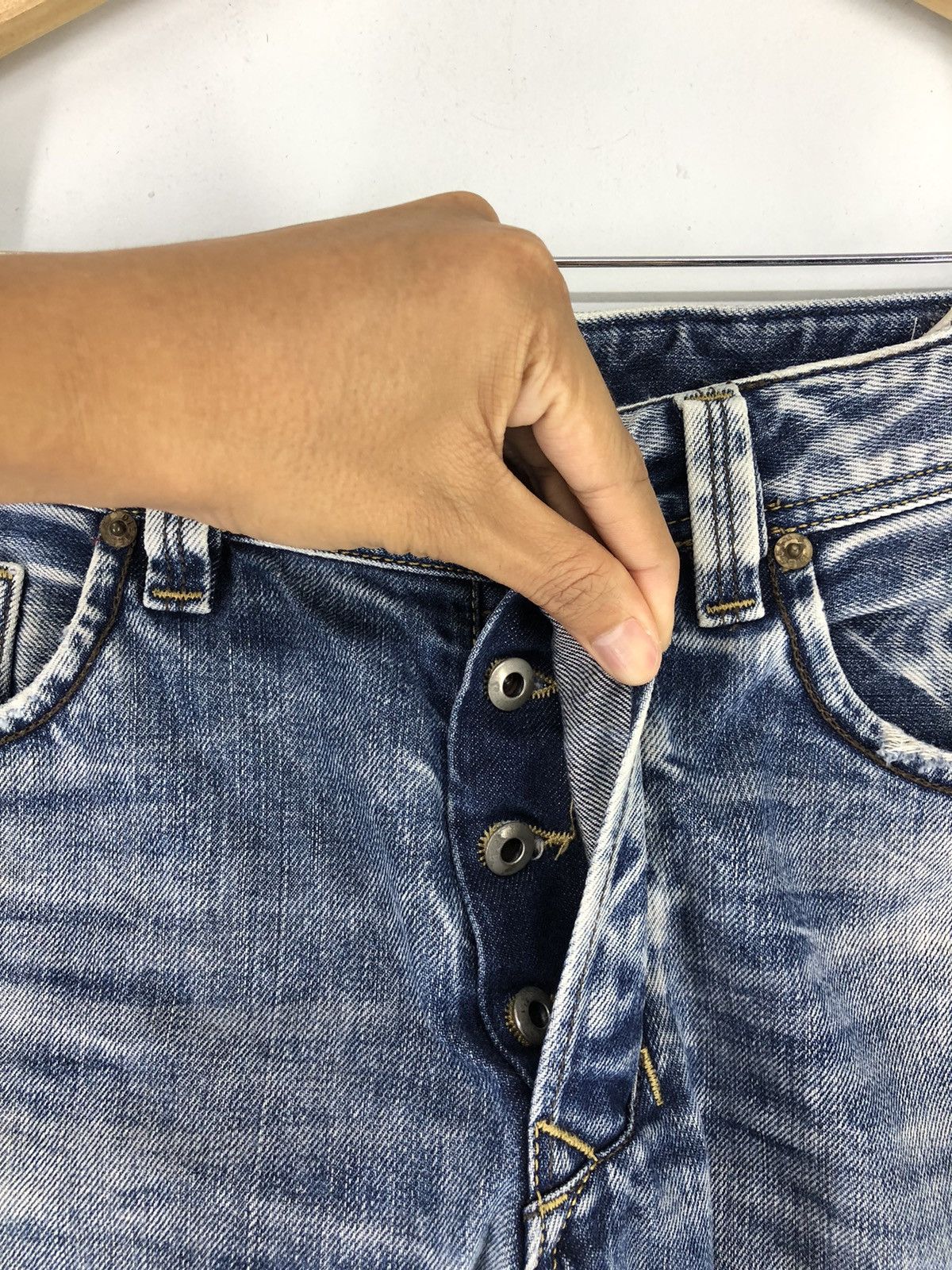Diesel Vintage Diesel Larkee Distressed Stone Wash Jeans Size US 32 / EU 48 - 7 Thumbnail