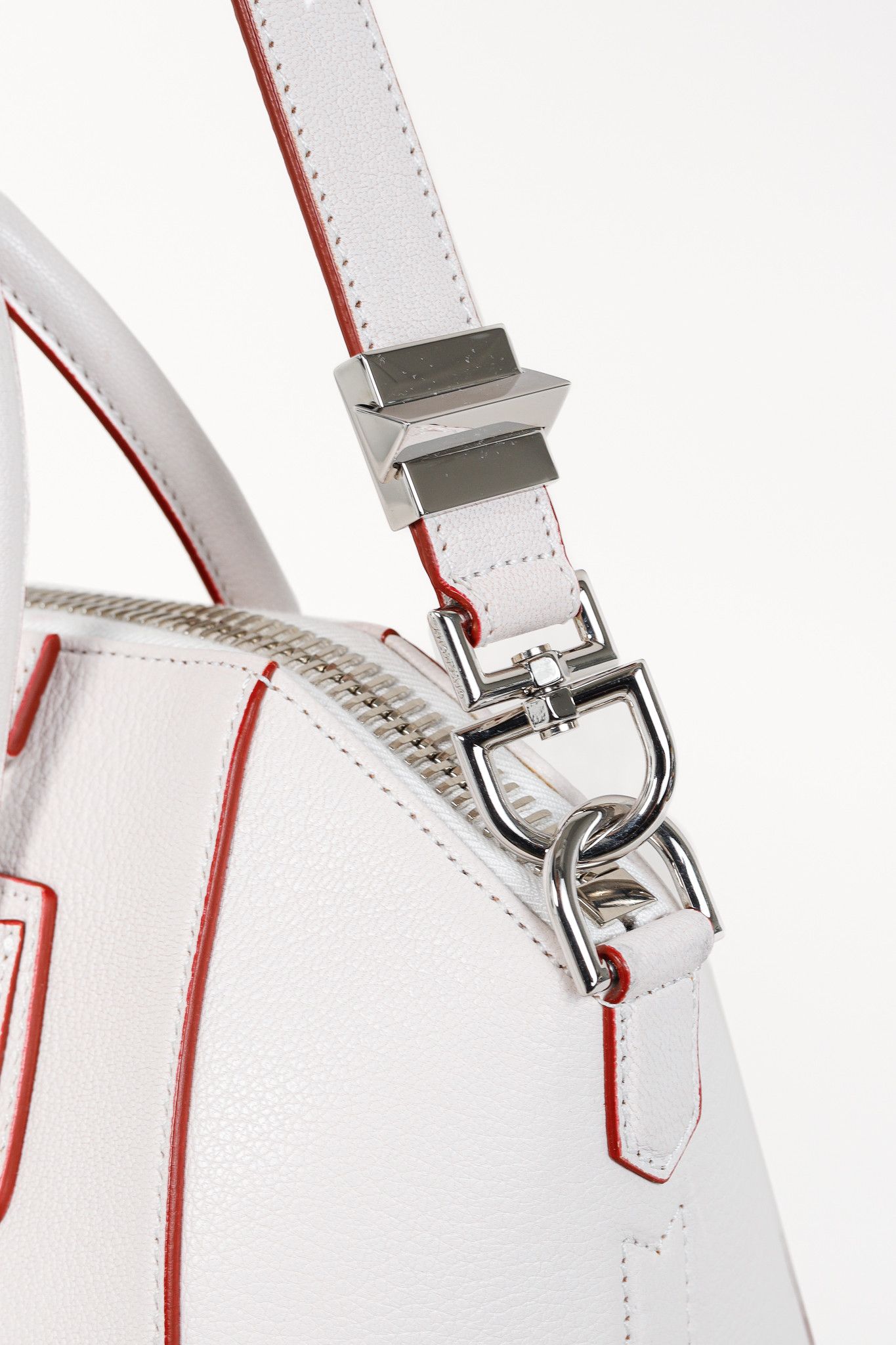 Givenchy Givenchy Sugar Goatskin White Antigona Top Handle Handbag Size ONE SIZE - 6 Thumbnail