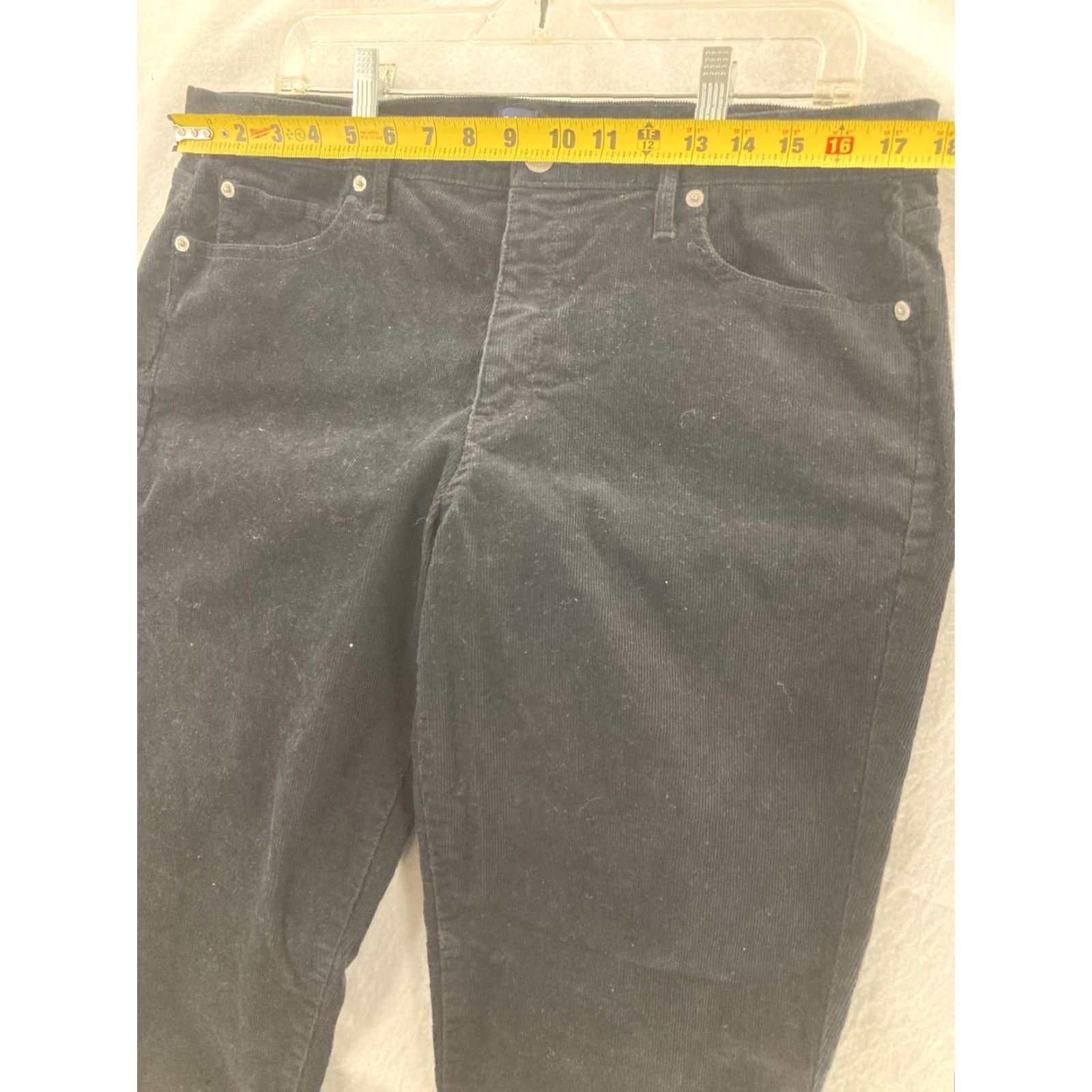 Gap Gap Corduroy Pants Womens 32T Black Stretch Slim Size 24" / US 00 / IT 34 - 3 Thumbnail