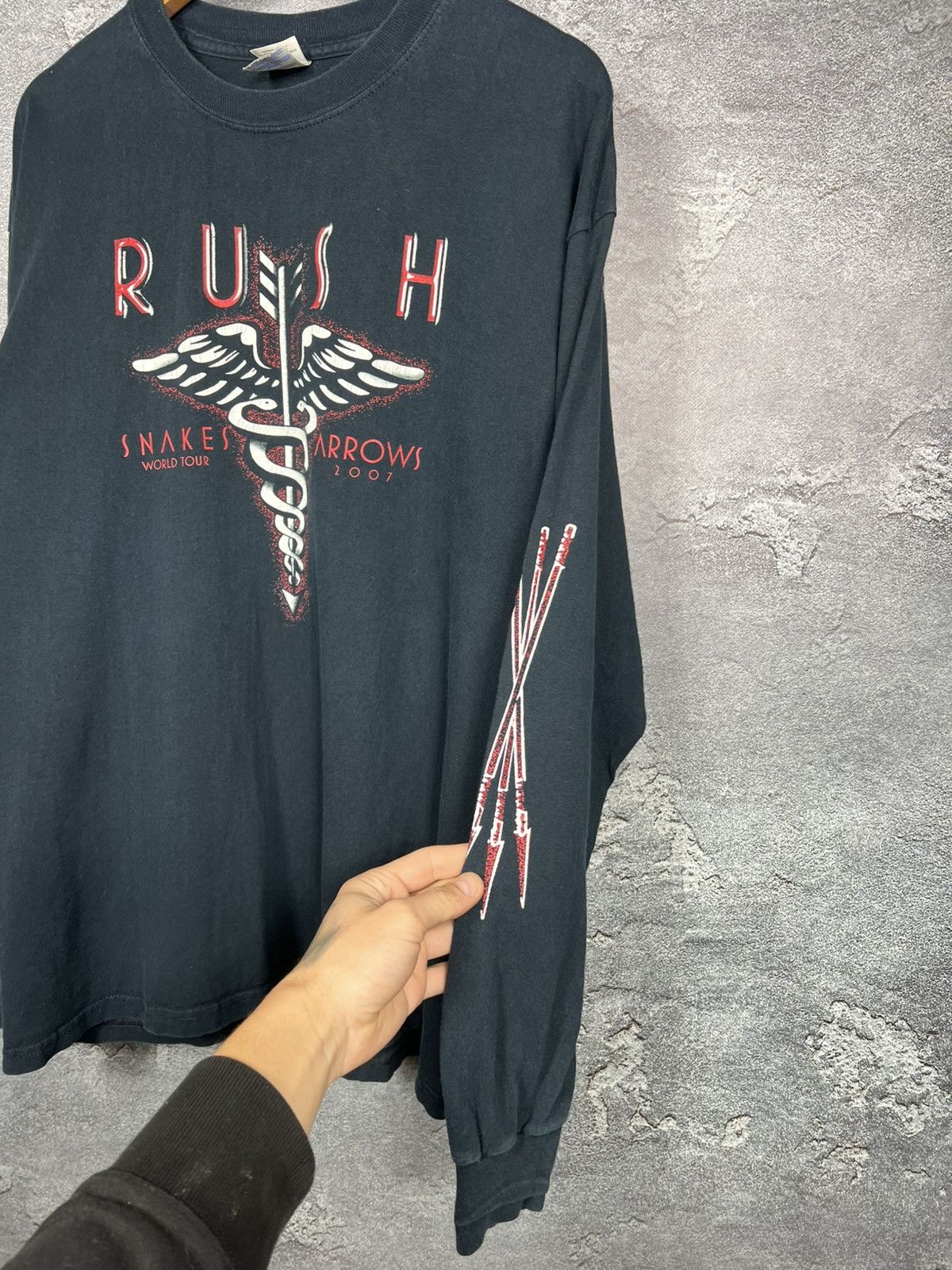 Band Tees Vintage 2007 Rush Snakes Arrows World Tour Long Sleeve Size US XL / EU 56 / 4 - 6 Thumbnail