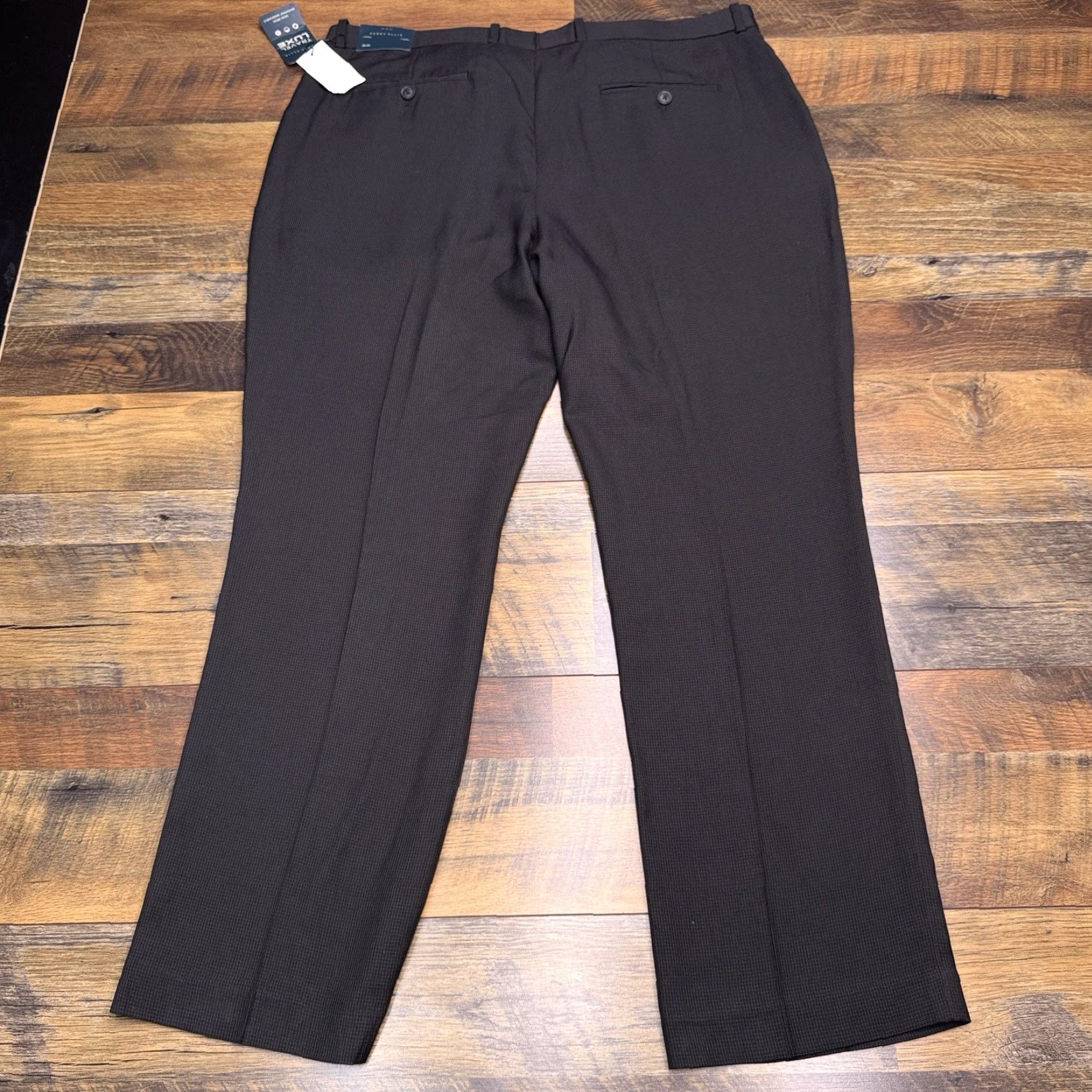 Perry Ellis Perry Ellis Travel Luxe Dress Pants Mens 38x30 Brown Polyester Blend Flat Front Straight Leg Regular Inseam 30 Zip Non Iron New Size US 38 / EU 54 - 3 Thumbnail