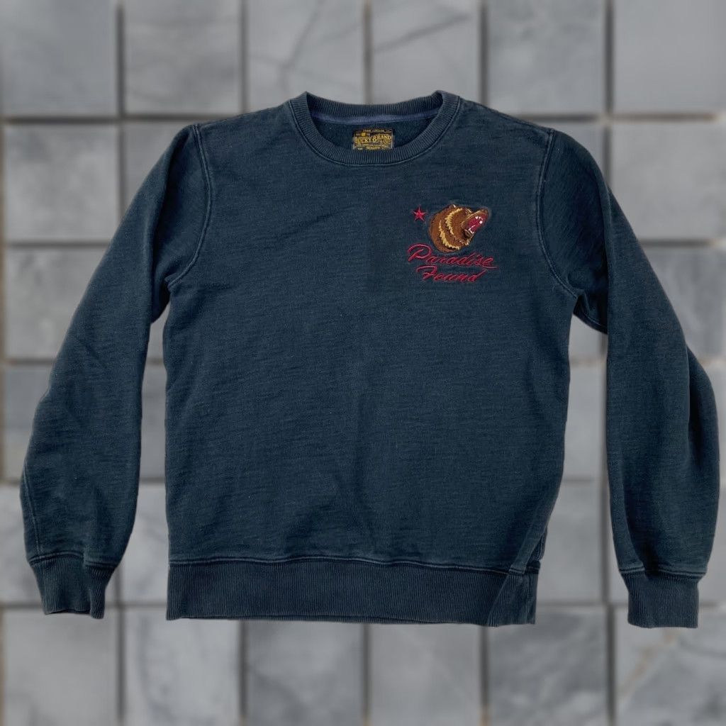 Lucky Brand Lucky Brand Sweatshirt Mens S Black Embroidered California Bear Logo Crew Neck Pullover All Seasons Modern Fashion Hoodie Type: Sweatshirt (Men) Size US S / EU 44-46 / 1 - 1 Thumbnail
