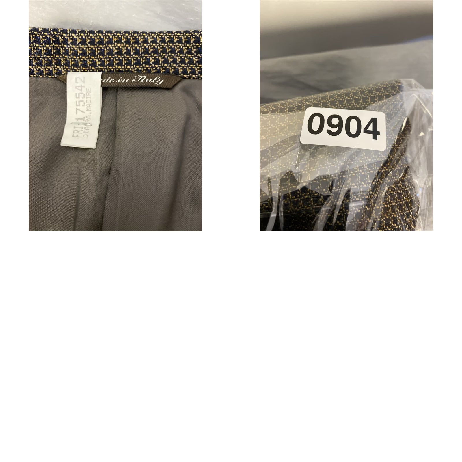 Canali Canali Blazer Men’s 48 Wool Geometric Single-Breasted Three-Button Notch Lapel Gold Brown Italy Shirt? Size 48R - 9 Thumbnail