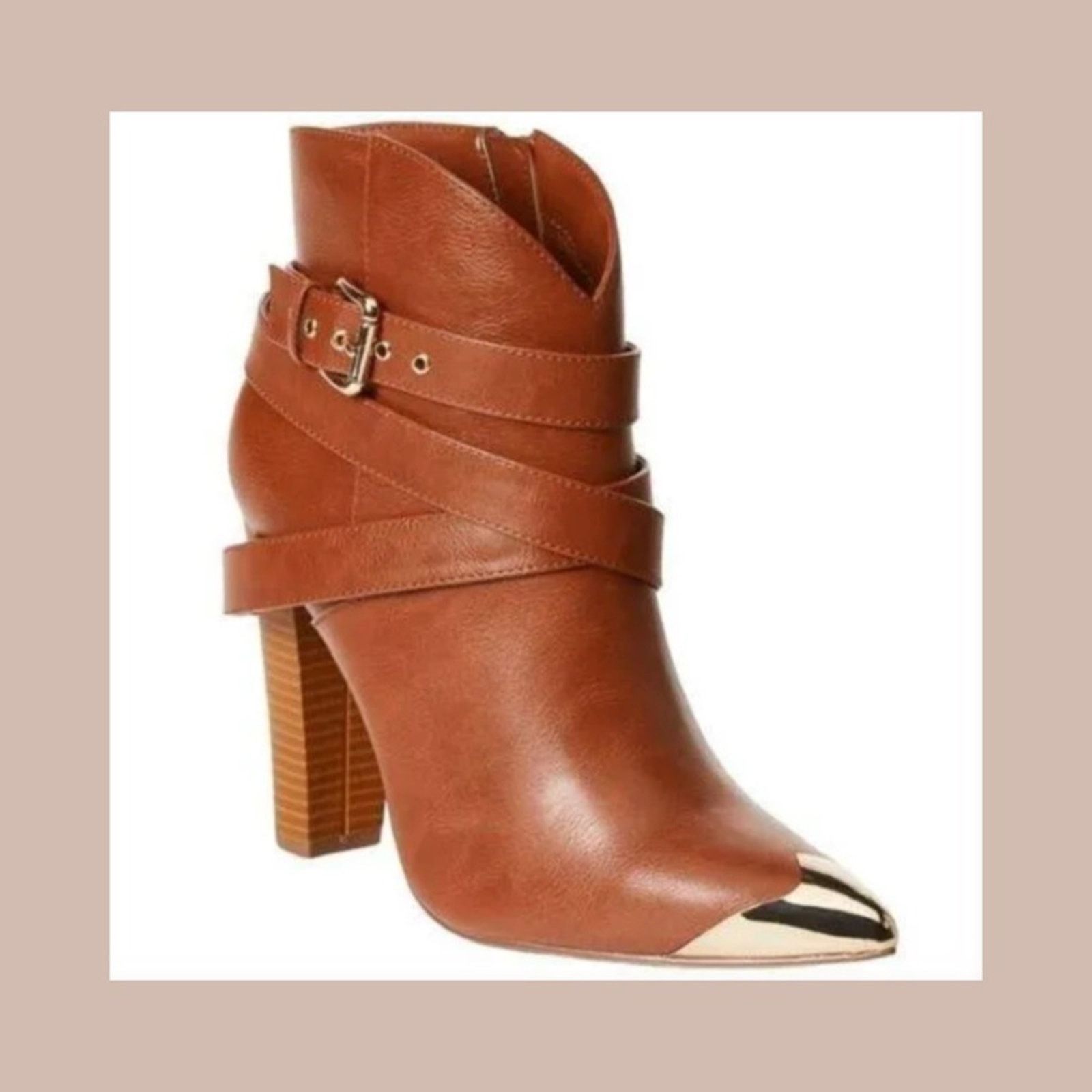 Fenton Shoe Dazzle Stevie Heeled Ankle Boot in Brown Size US 8 / IT 38 - 6 Thumbnail