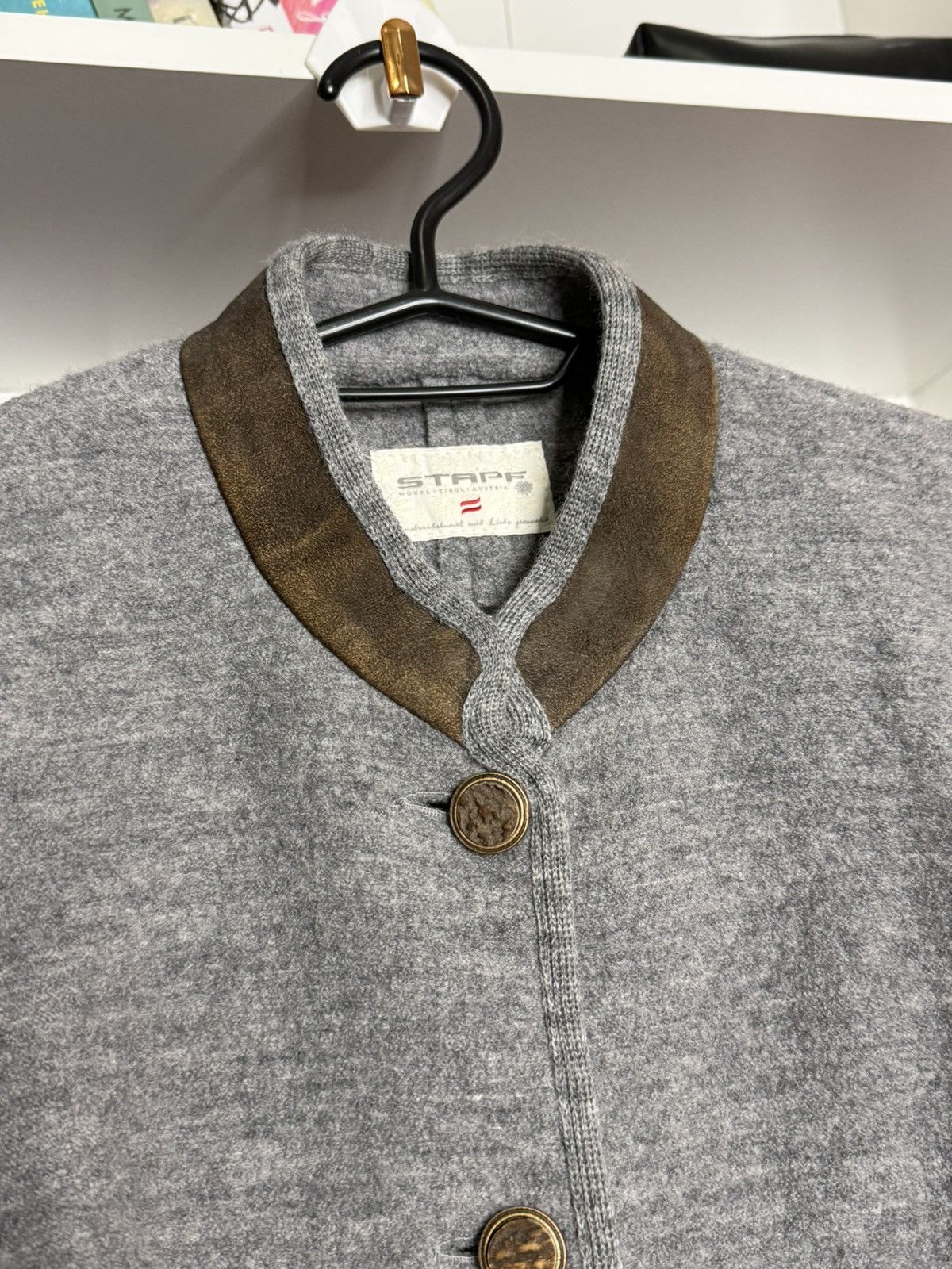Other Stapf Worgl Tirol Austria Gray Knit Wool blazer size 42 Size S / US 4 / IT 40 - 7 Thumbnail