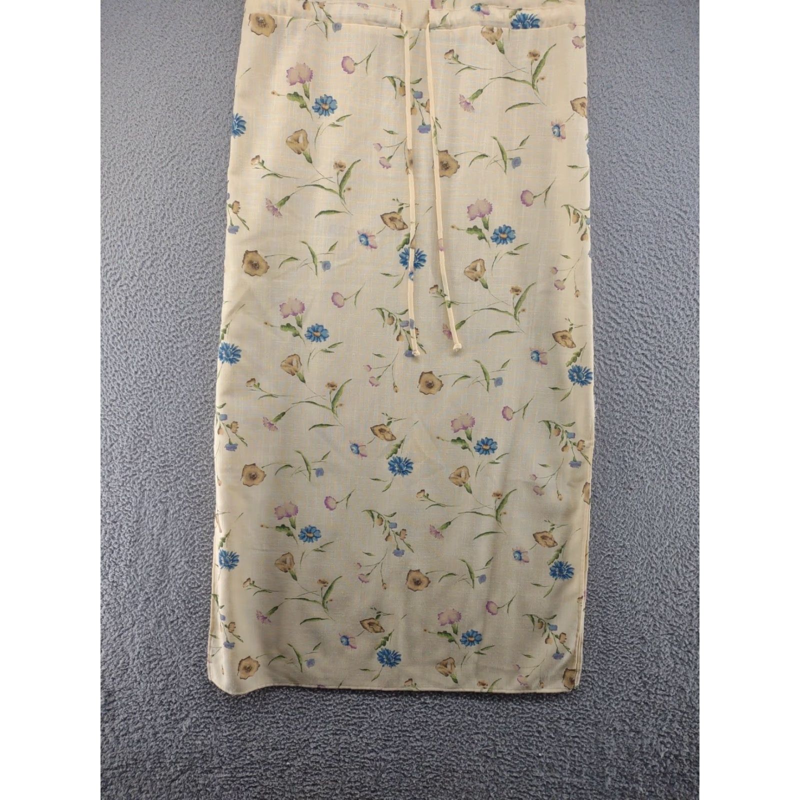 Vintage 90s SL FASHIONS Yellow Floral Pattern Shirt Long Dress USA Made Women's SZ 14 Size XL / US 12-14 / IT 48-50 - 2 Thumbnail