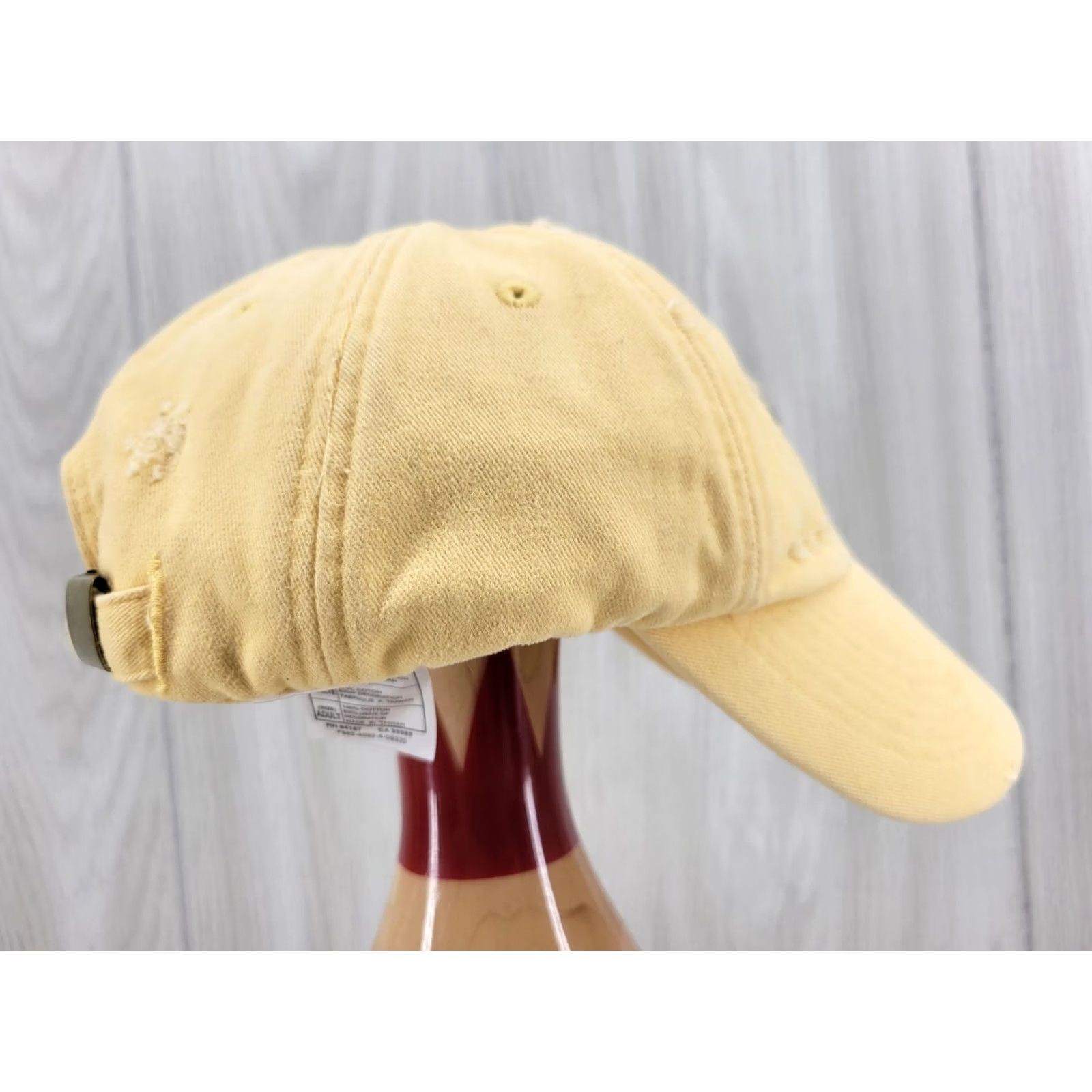 Disney VINTAGE Disney Property of Walt Disney World Strapback Dad Hat Cap Yellow Embroidered 71 Logo Hat Mens Adults Adjustable 2000s 90s Logo Disney World Size ONE SIZE - 5 Thumbnail
