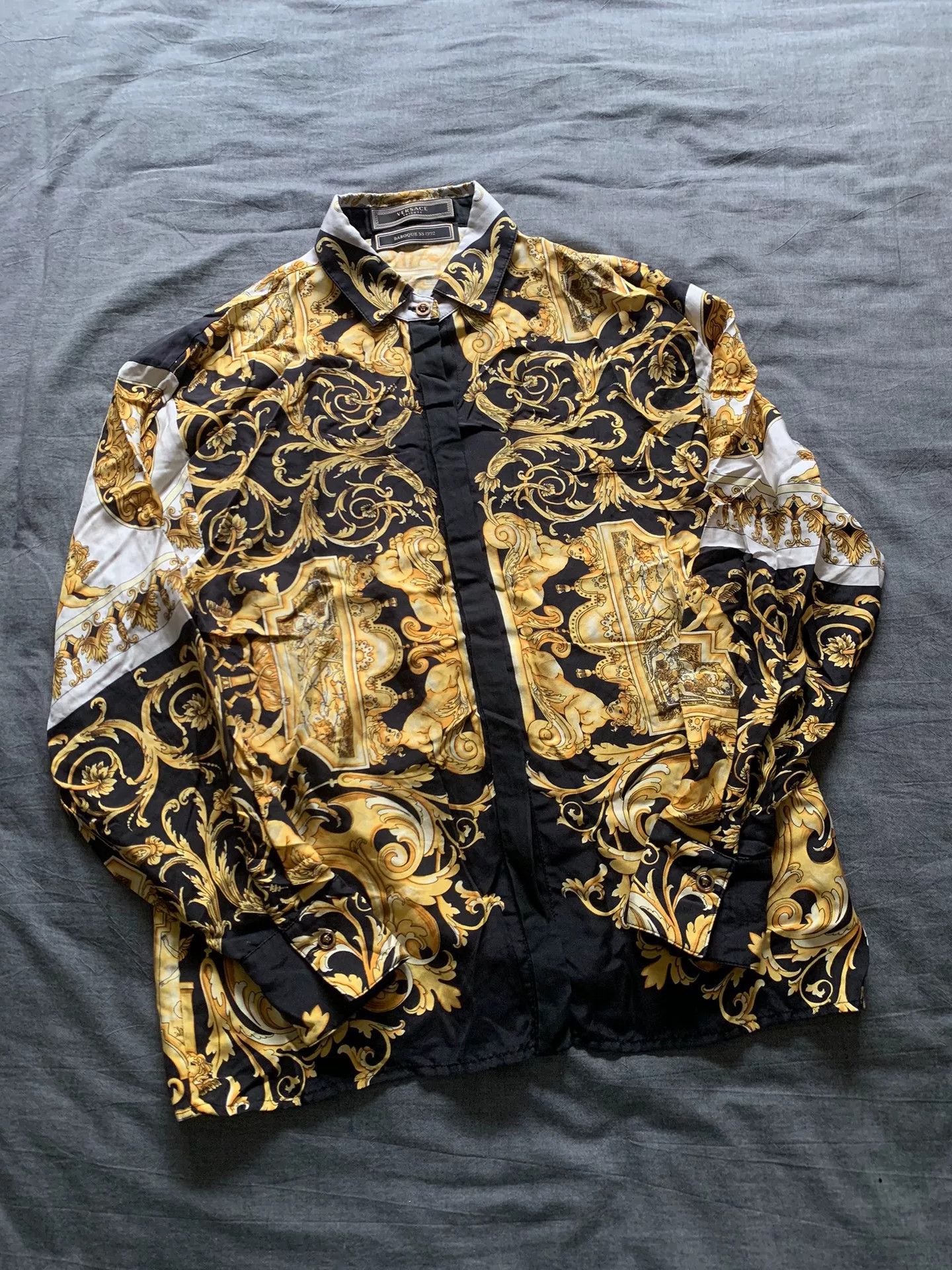 Versace Versace Baroque Silk Shirt Size US XS / EU 42 / 0 - 1 Thumbnail