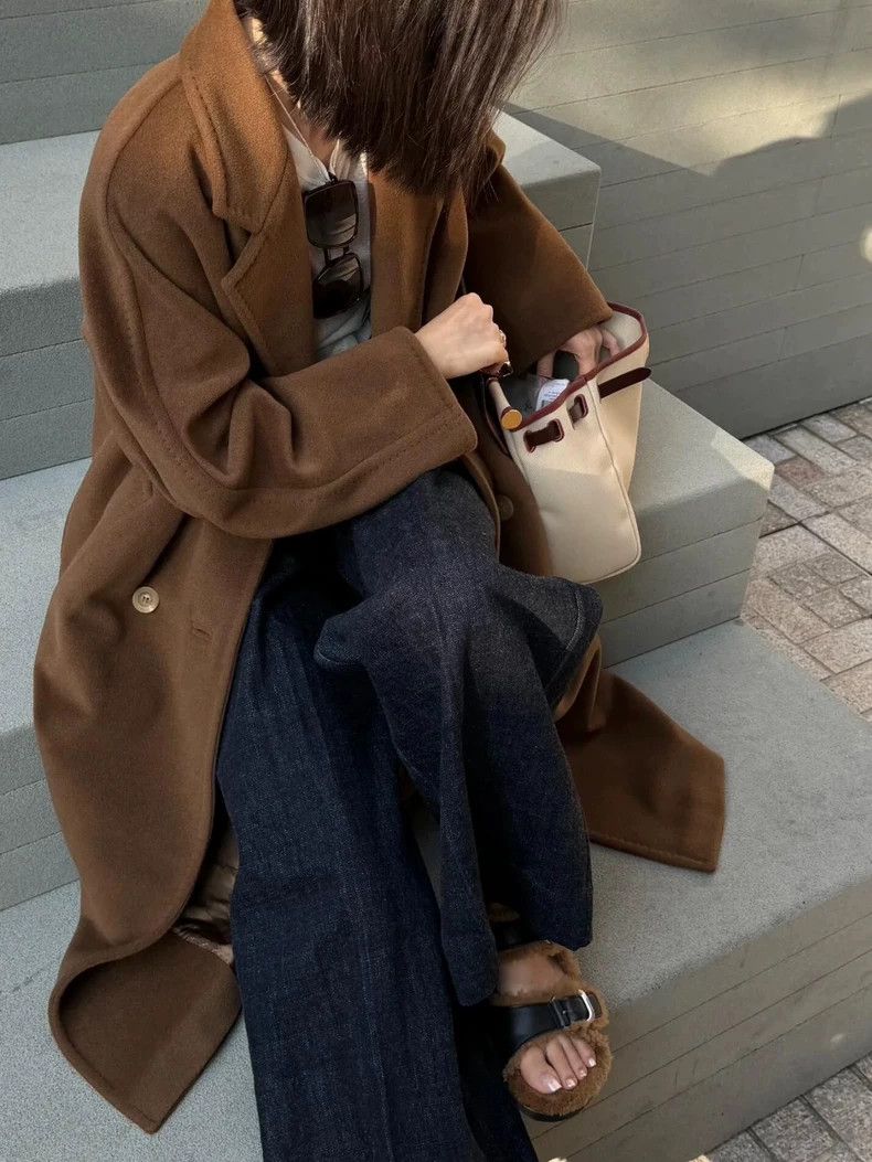Max Mara Max Mara Classic 101801 Tobacco Coat Size XL / US 12-14 / IT 48-50 - 4 Thumbnail