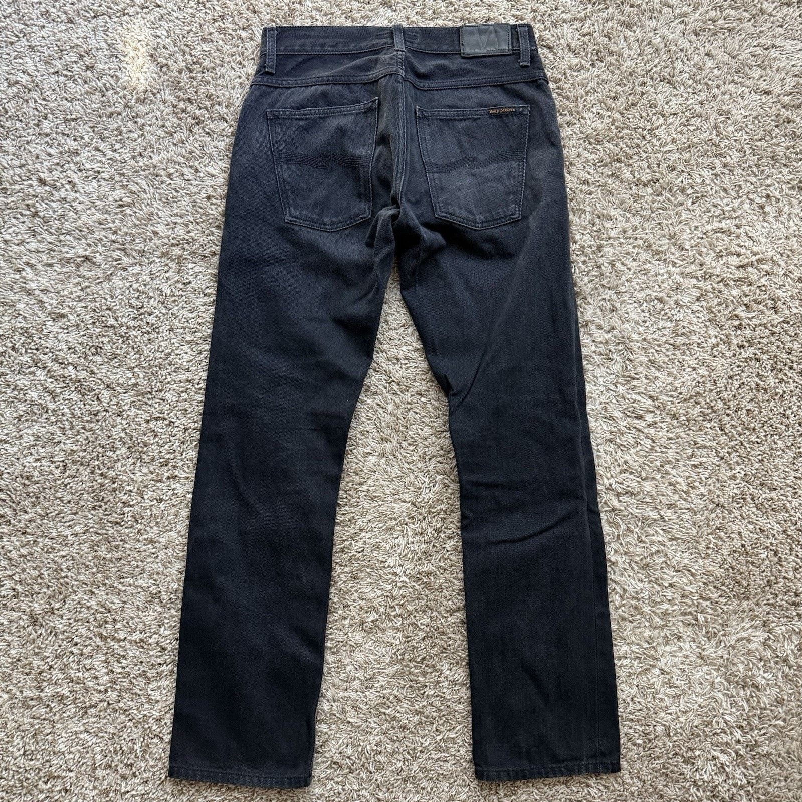 Nudie Jeans Nudie Jeans Grim Tim Dry Black Selvedge Denim Jeans 30x30 Size US 30 / EU 46 - 2 Thumbnail