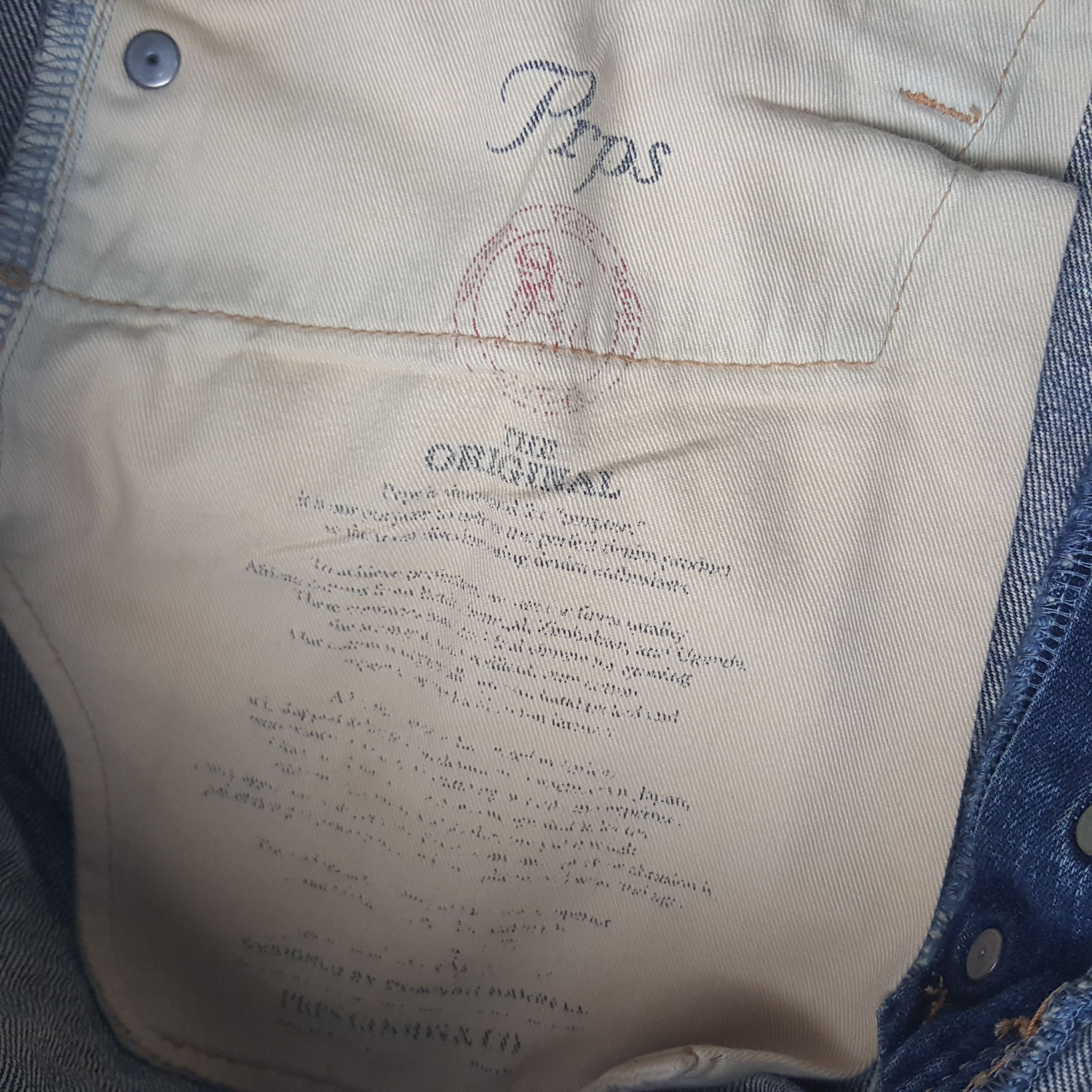 Prps Vintage Prps Japanese Designer Distressed Denim Jeans RR9 Size US 35 - 14 Thumbnail