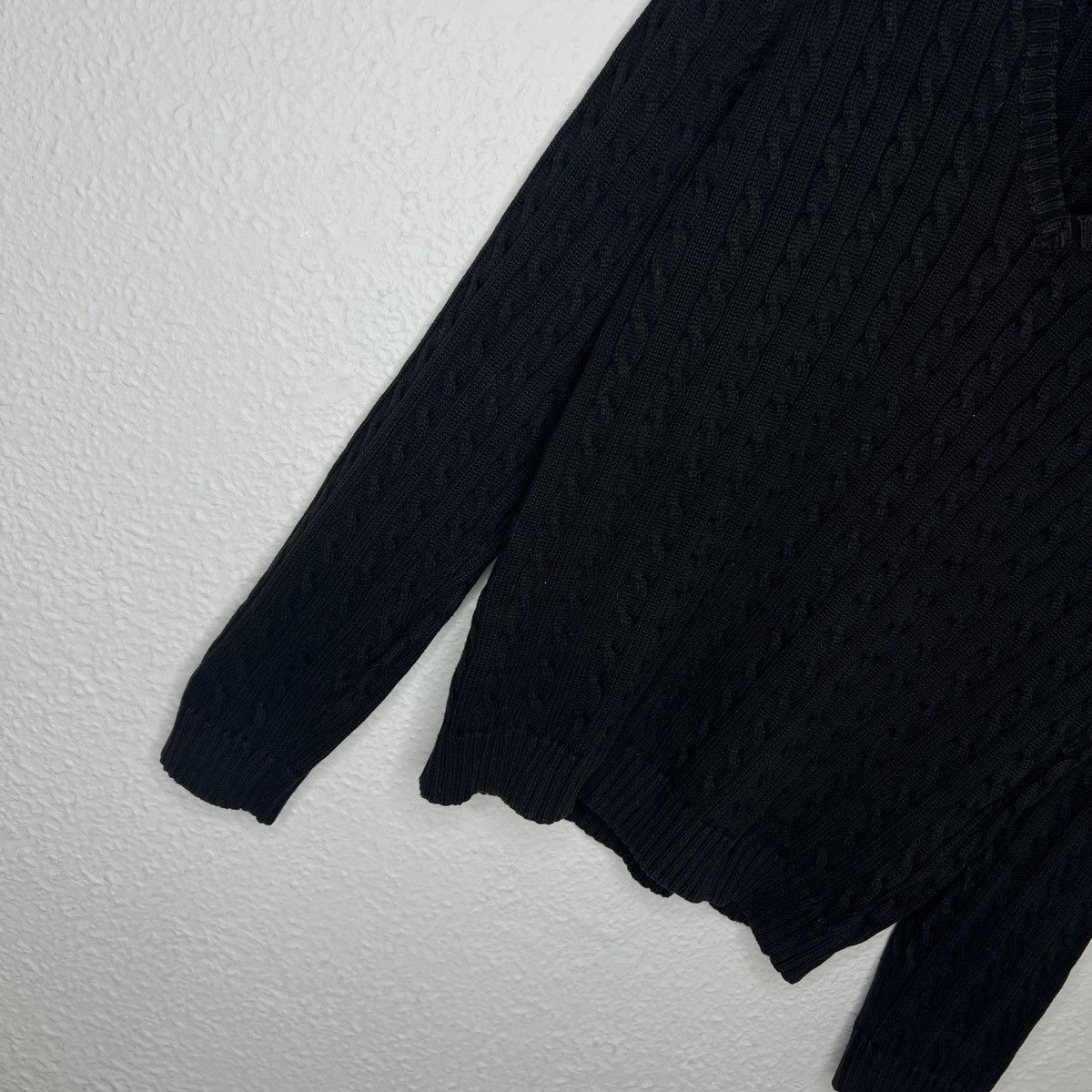 Polo Ralph Lauren Polo Ralph Lauren Jumper Sweater Knitwear Cable Logo Black Size L / US 10 / IT 46 - 2 Thumbnail