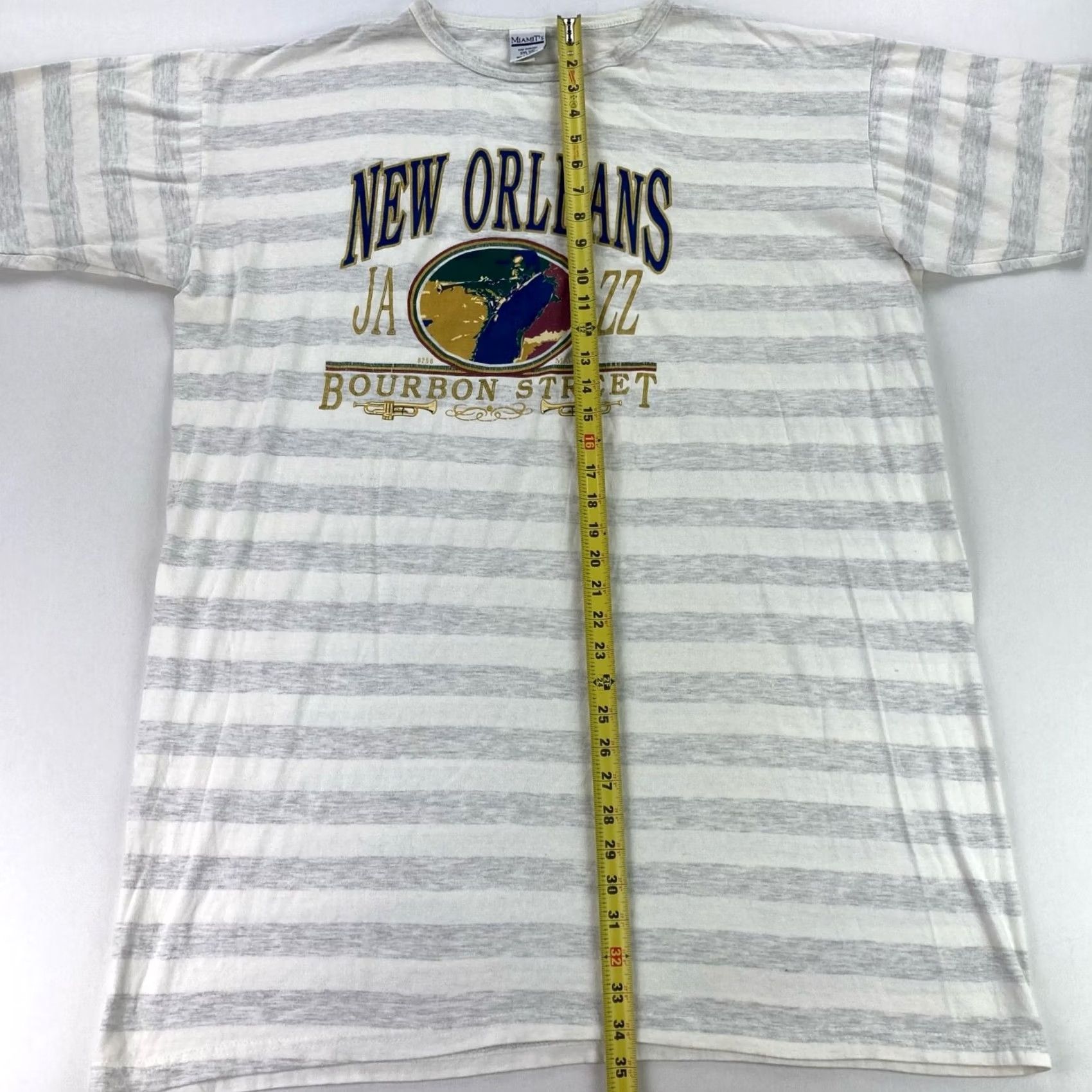 Vintage VINTAGE New Orleans Bourbon Street Single Stitch Men's T-Shirt White/Gray One Size Size US M / EU 48-50 / 2 - 5 Thumbnail