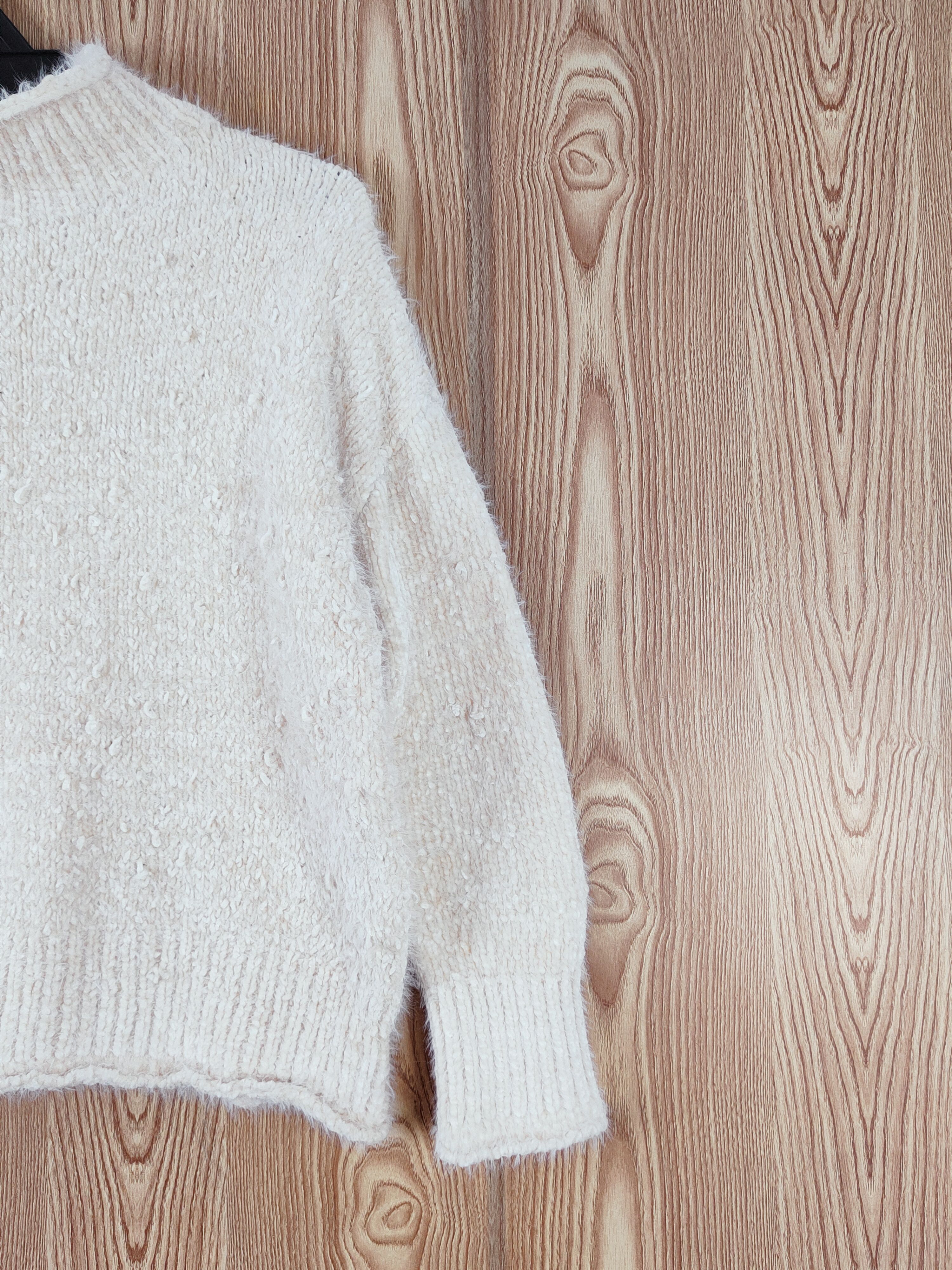 Japanese Brand × Vintage Pigment Cream Shag Shaggy Fur Mohair Knitwear #W759 Size S / US 4 / IT 40 - 5 Thumbnail
