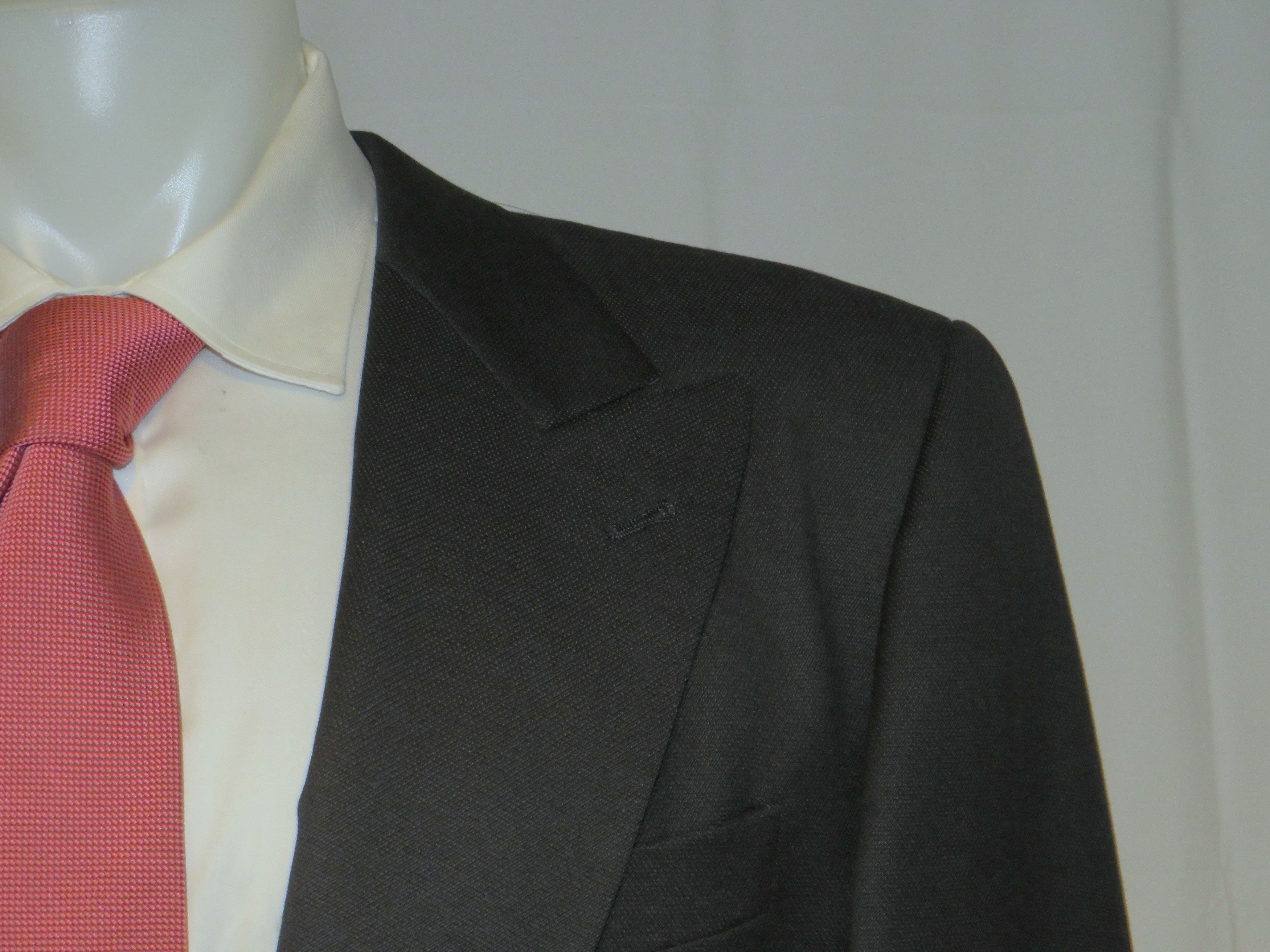 Joseph Abboud Black Label Vintage Peak Lapel One Button Suit 42R Size 42R - 6 Thumbnail