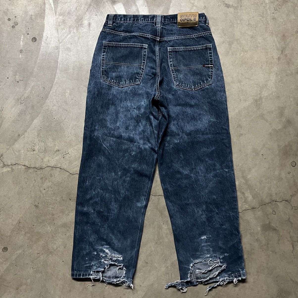 Ed Hardy × JNCO × Southpole Vintage Y2K SouthPole Distressed BAGGY Denim Jeans Size US 36 / EU 52 - 1 Thumbnail
