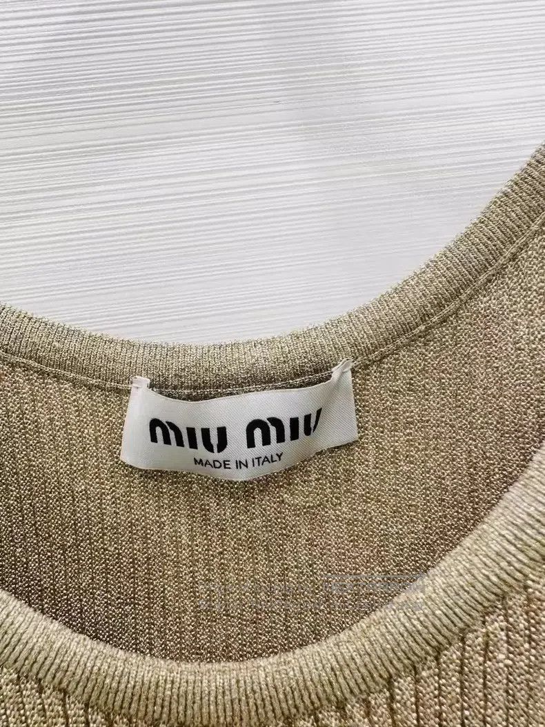 Miu Miu Miu Miu 38 24 spring and summer letter knitted sling Size M / US 6-8 / IT 42-44 - 2 Thumbnail