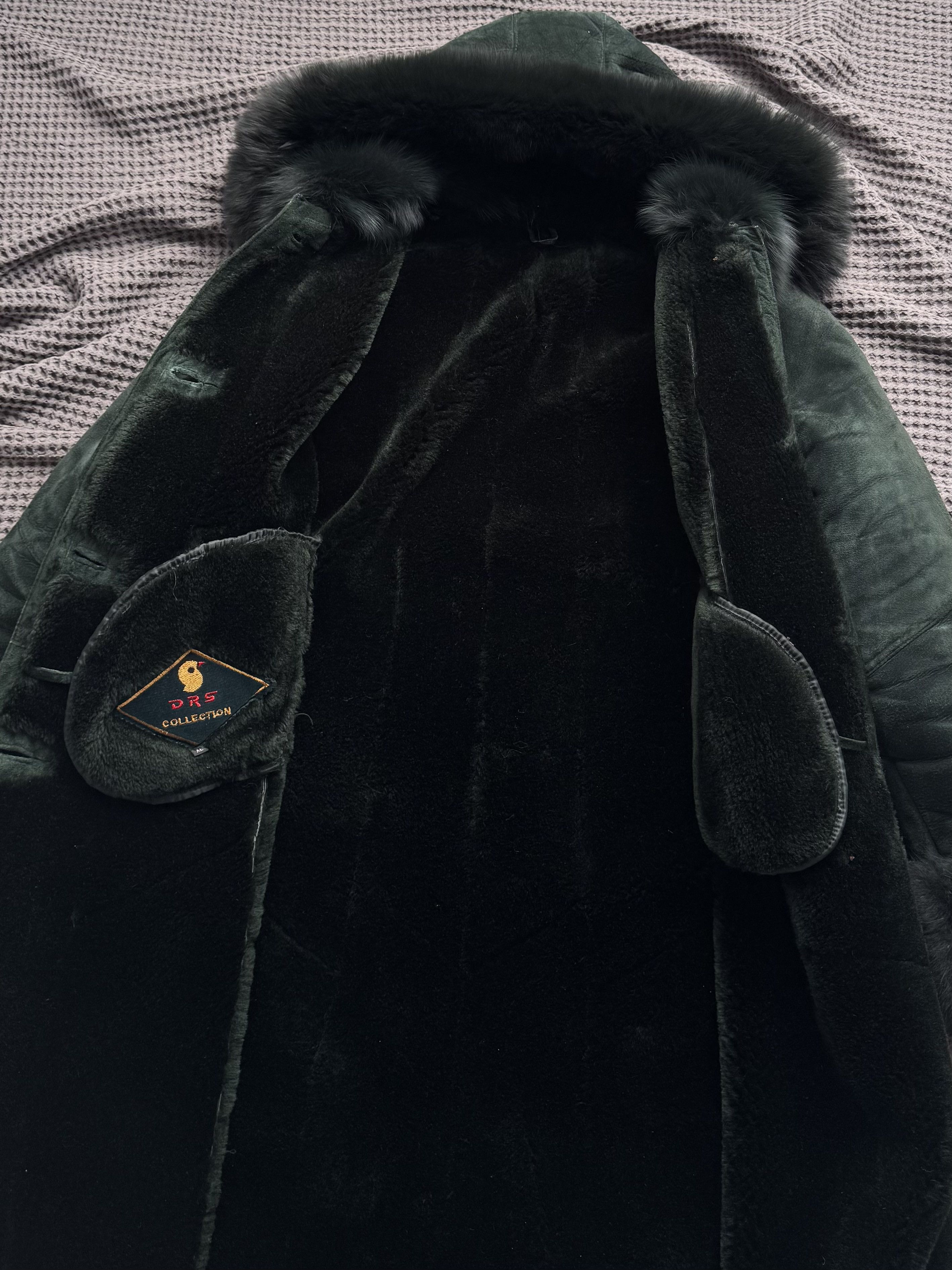 Vintage Vintage Genuine Shearling Sheepskin Long Coat Real Fur Trim Size XL / US 12-14 / IT 48-50 - 9 Thumbnail