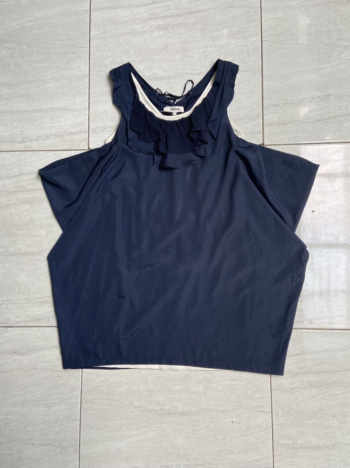 Helmut Lang HELMUT LANG Navy Midi Dress Size XXS / US 00 / IT 34 - 8 Thumbnail