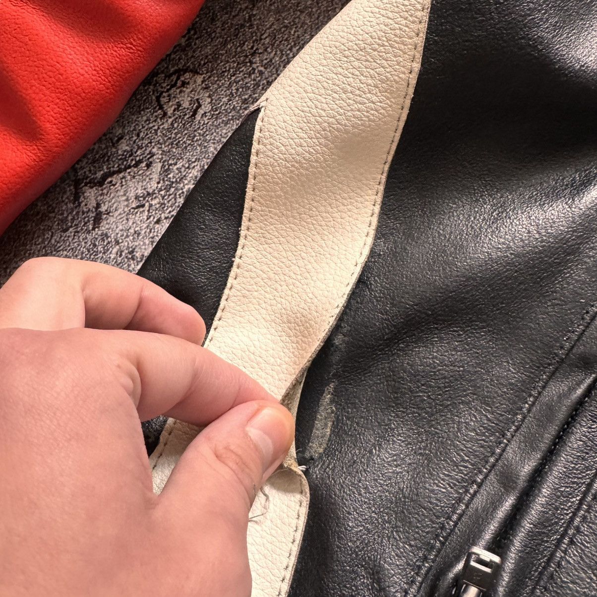 Genuine Leather 🔥 Vintage SUZUKI racing leather motorcycle jacket Size US L / EU 52-54 / 3 - 14 Thumbnail