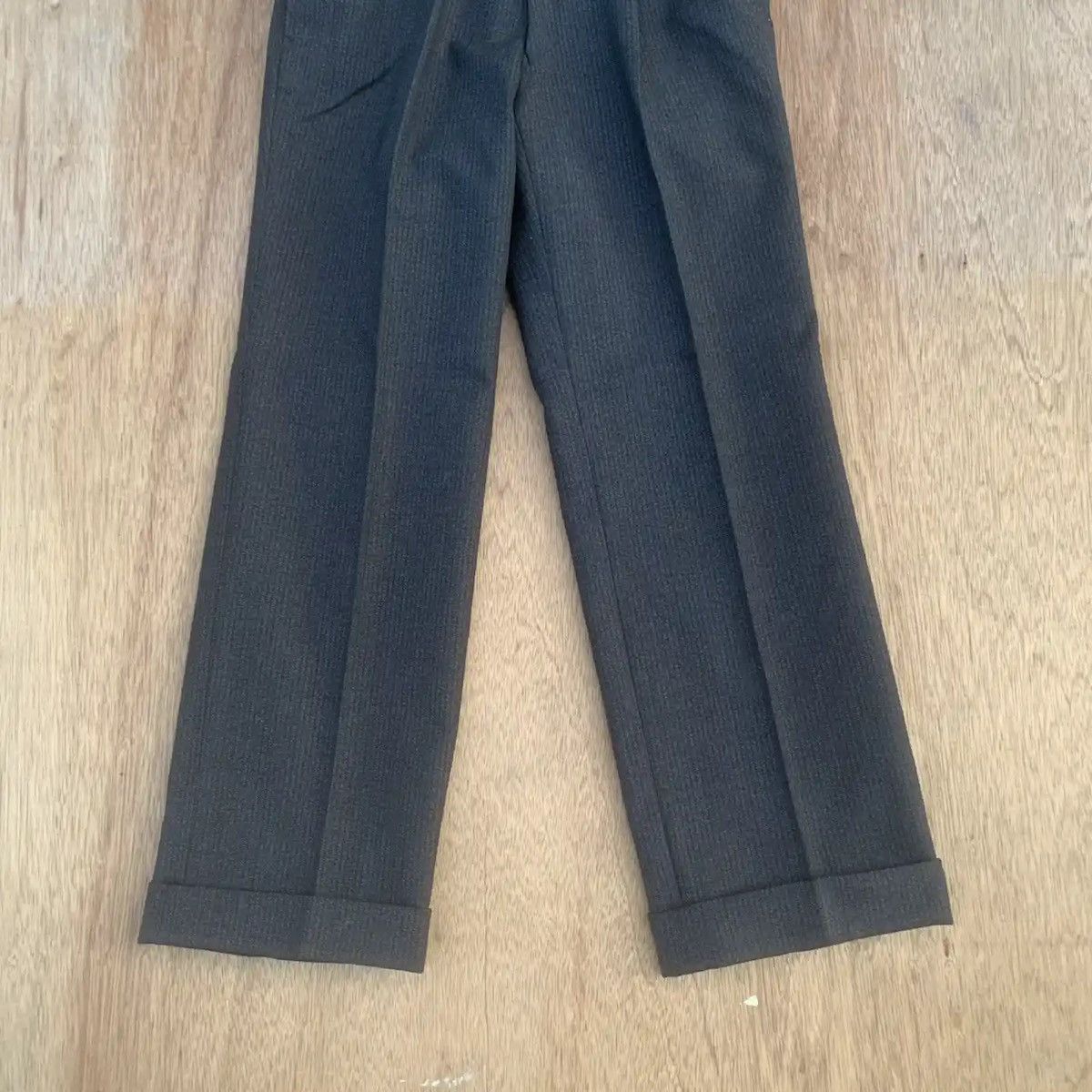 Round Two × Vintage 🍁 SALE 🍁 GABARDINE TROUSERS BLANK TALON RARE PANTS Size US 27 - 8 Thumbnail