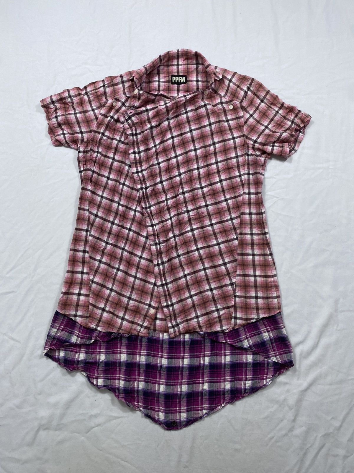 PPFM 2000s PPFM Asymmetrical Flannel Size US M / EU 48-50 / 2 - 1 Thumbnail
