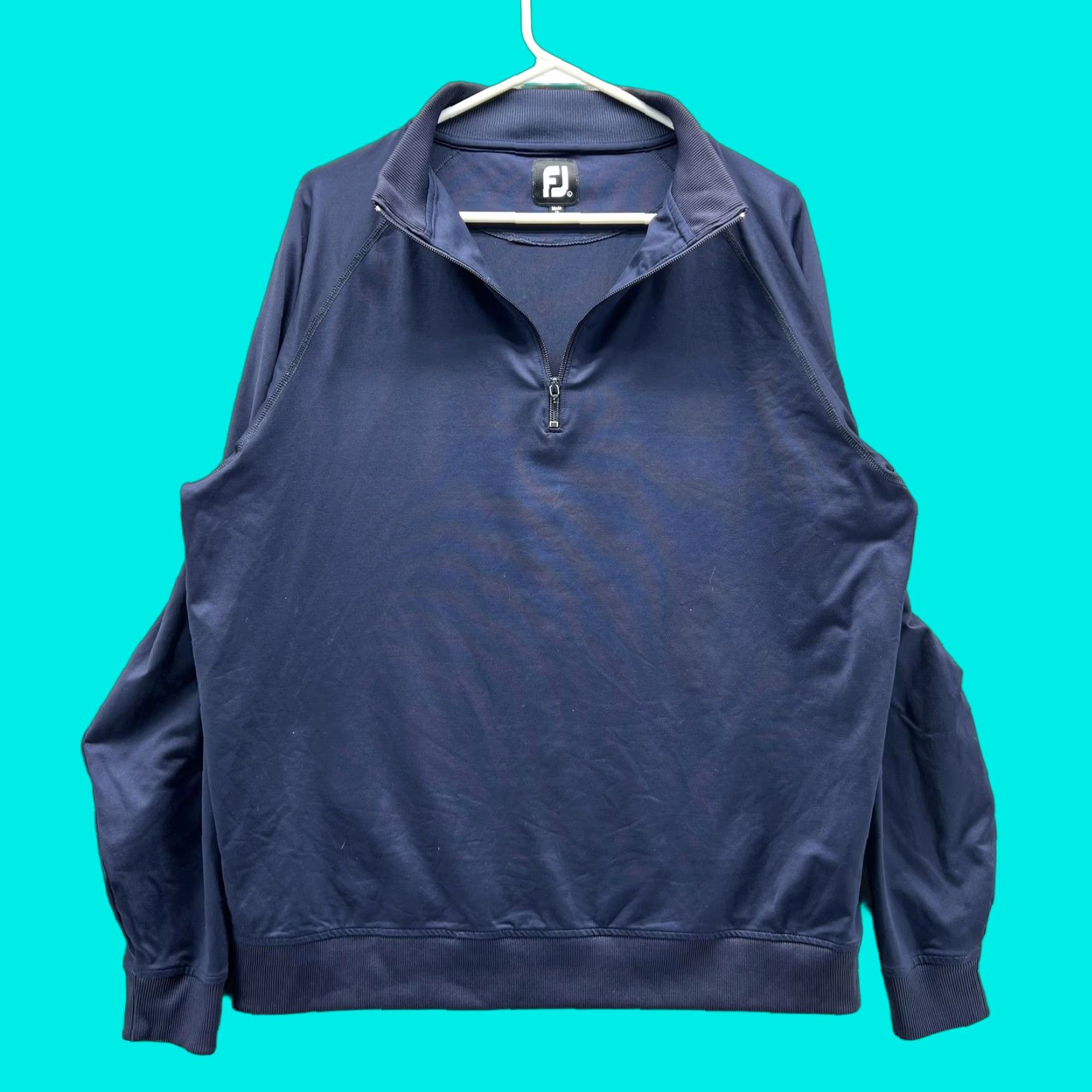Footjoy FootJoy Pullover Mens L Blue 1/4 Zip Golf Stretch Lightweight Shirt Top Size US L / EU 52-54 / 3 - 1 Thumbnail