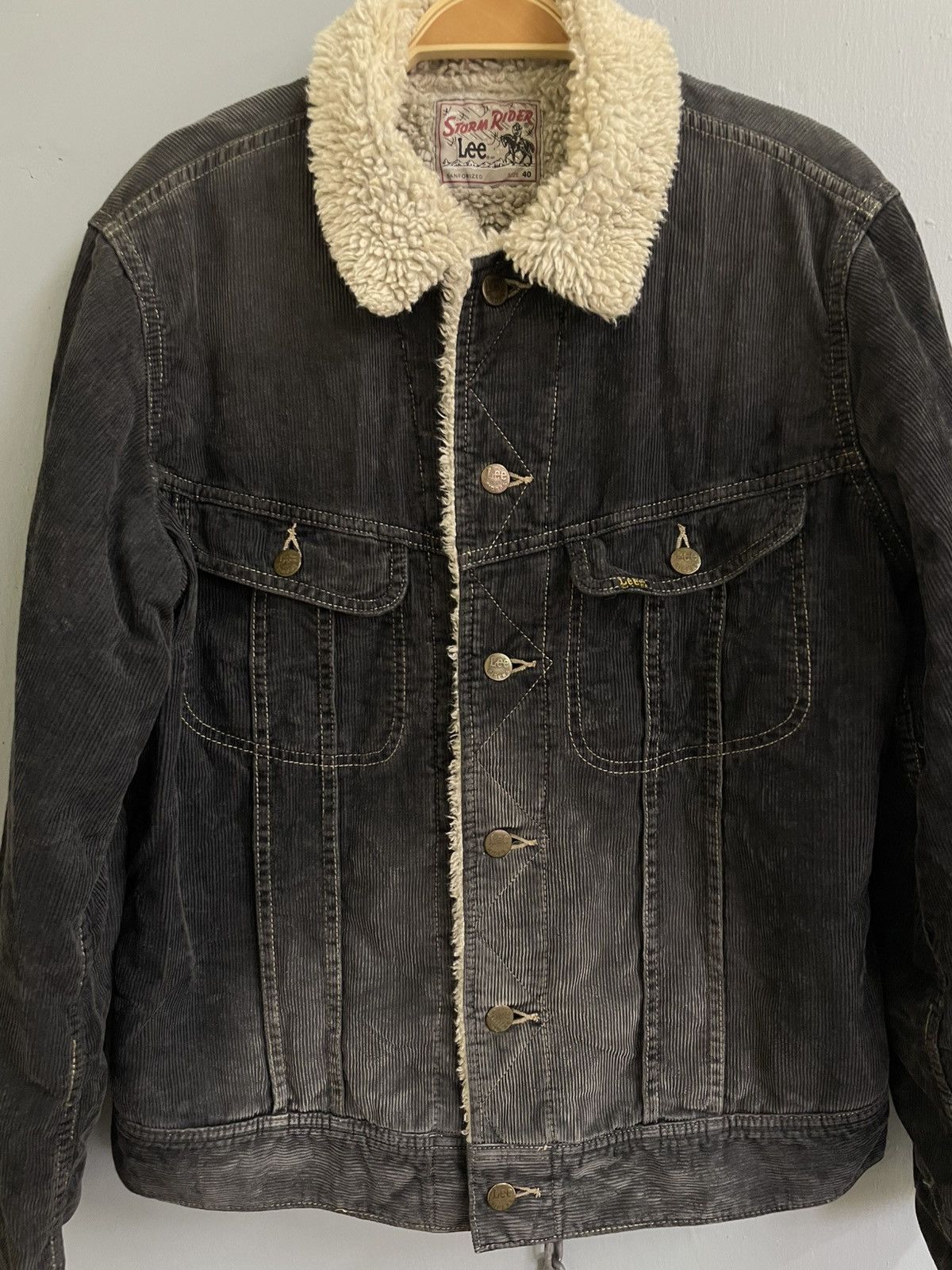 Lee Vintage 90s Lee Storm Rider corduroy Sherpa jacket Size US L / EU 52-54 / 3 - 4 Thumbnail